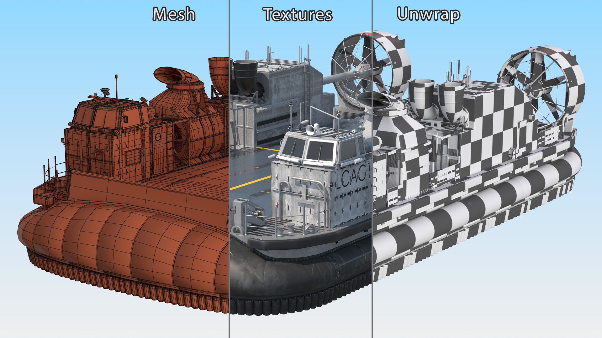 3D model Landing Craft Air Cushion