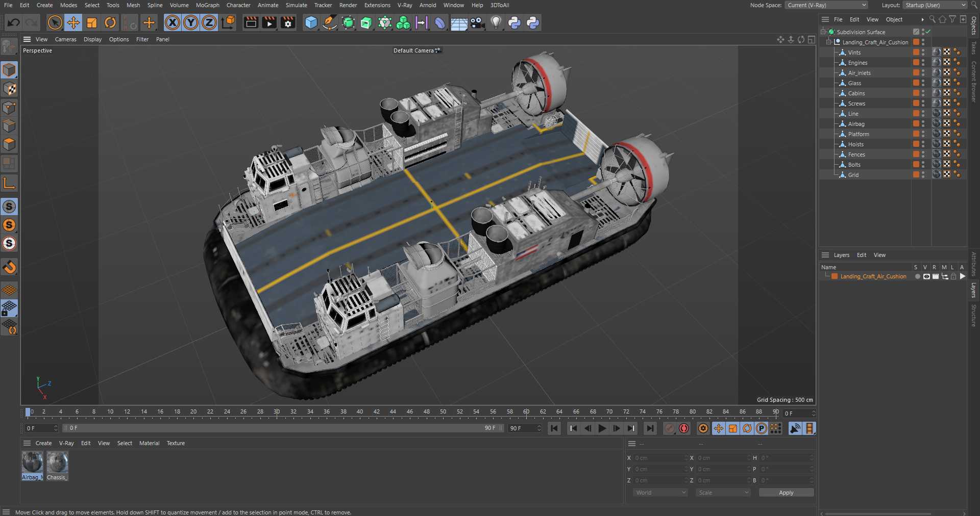 3D model Landing Craft Air Cushion