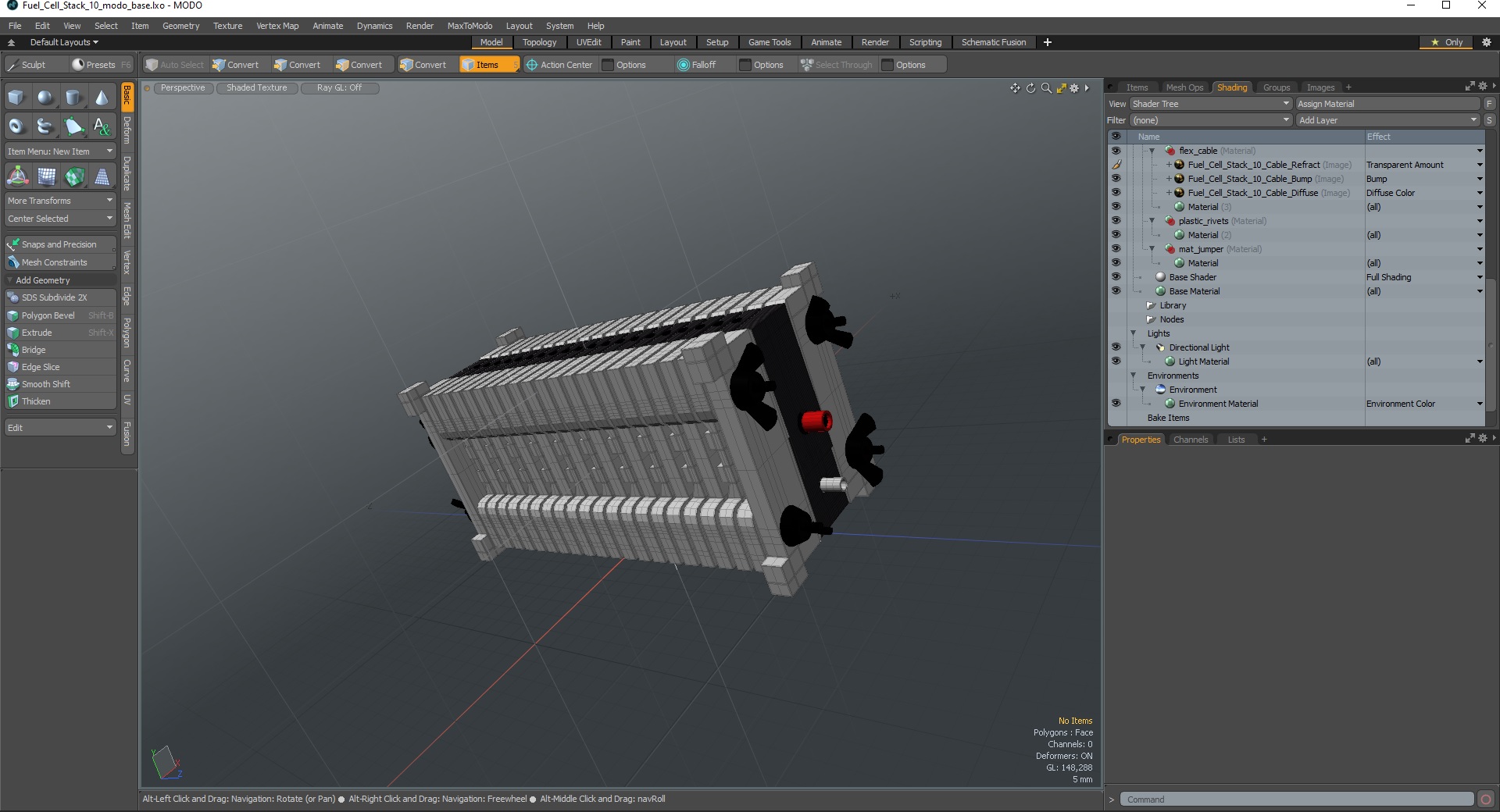 3D Fuel Cell Stack 10 model