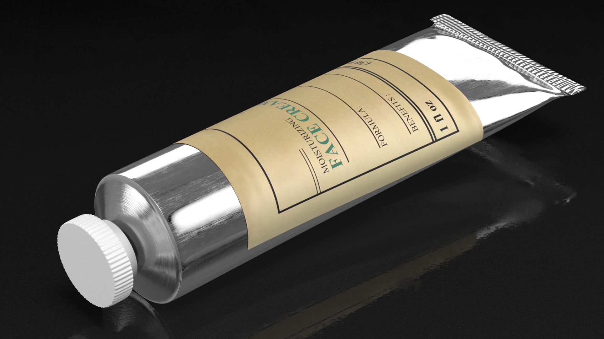 Cosmetic Tube Face Cream 3D model