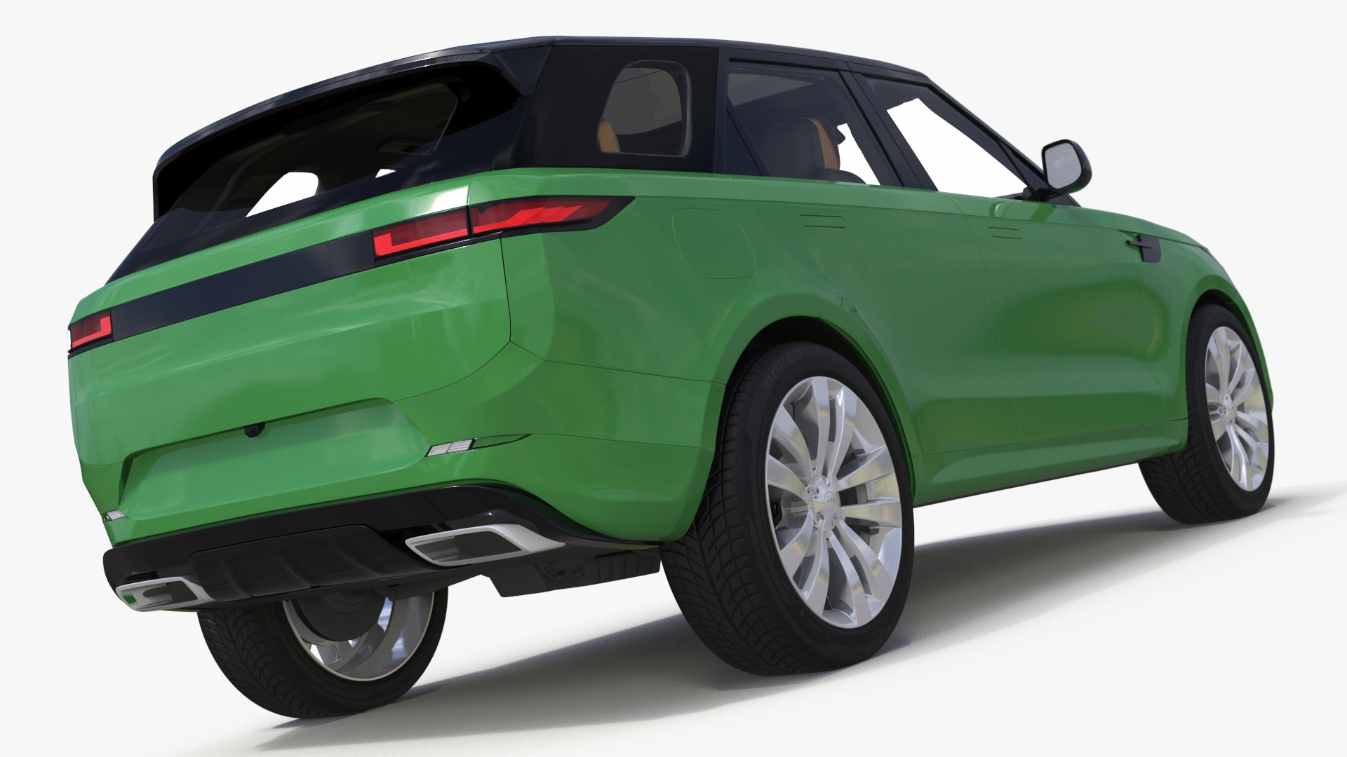 Green Modern Crossover Sport Simplified 3D model