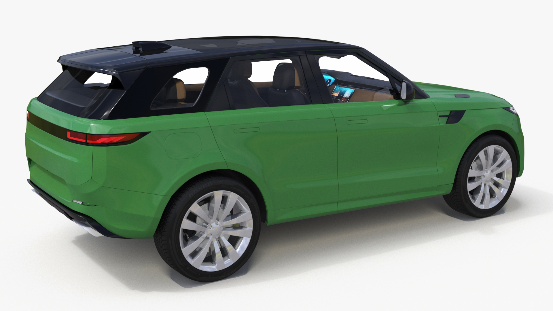 Green Modern Crossover Sport Simplified 3D model