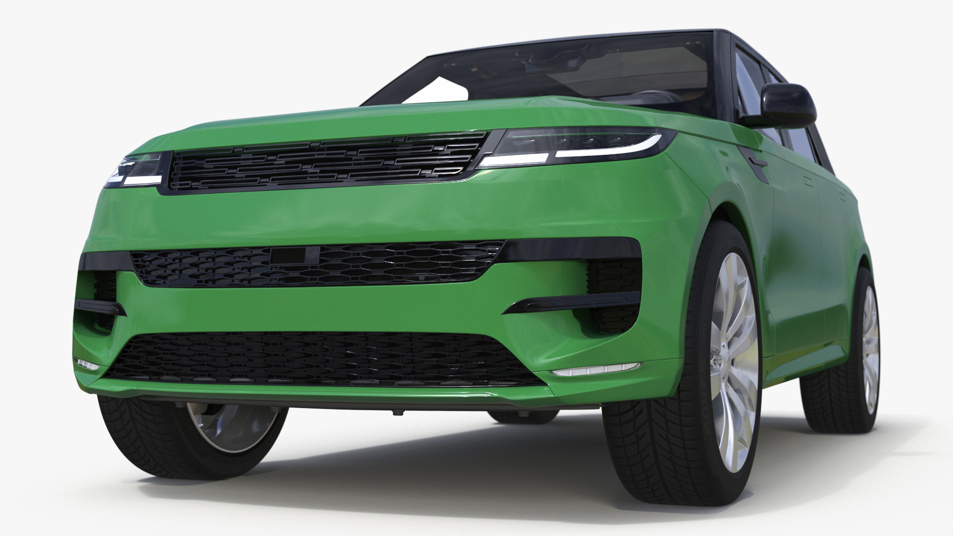 Green Modern Crossover Sport Simplified 3D model