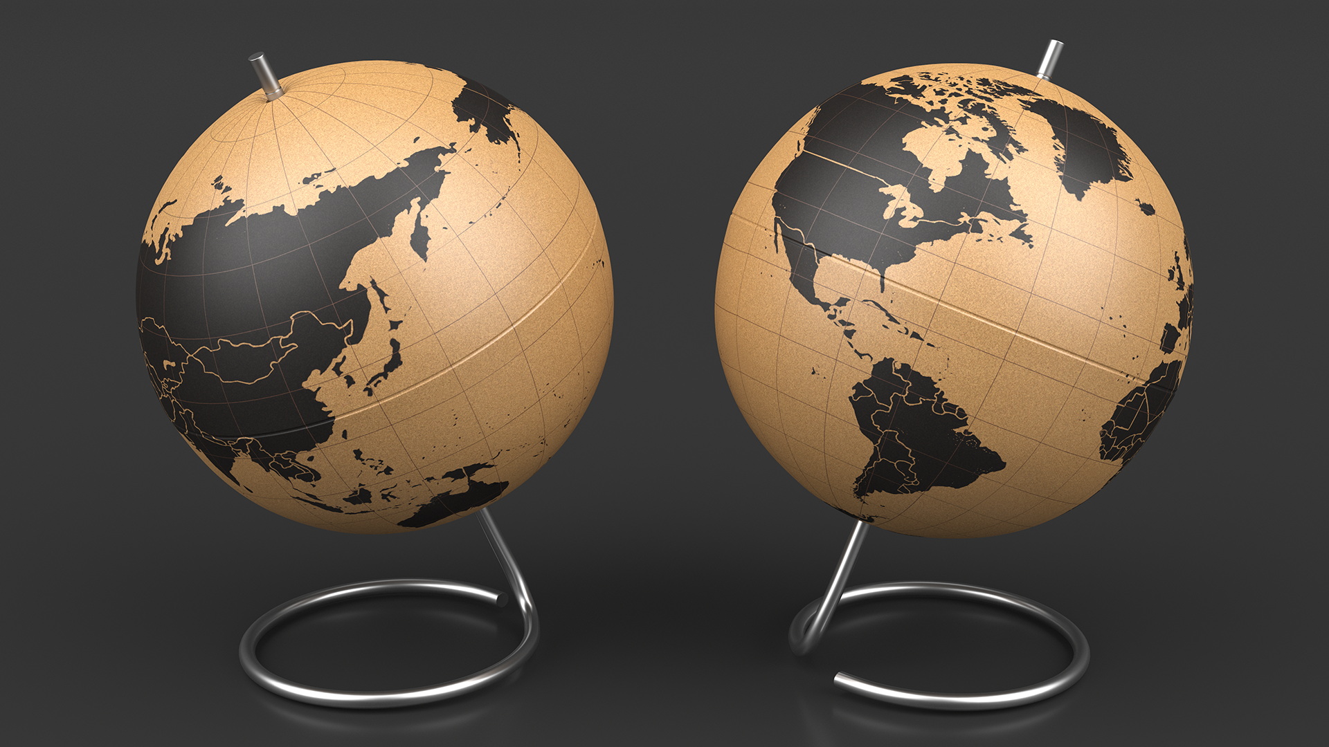 3D World Travel Cork Globe model