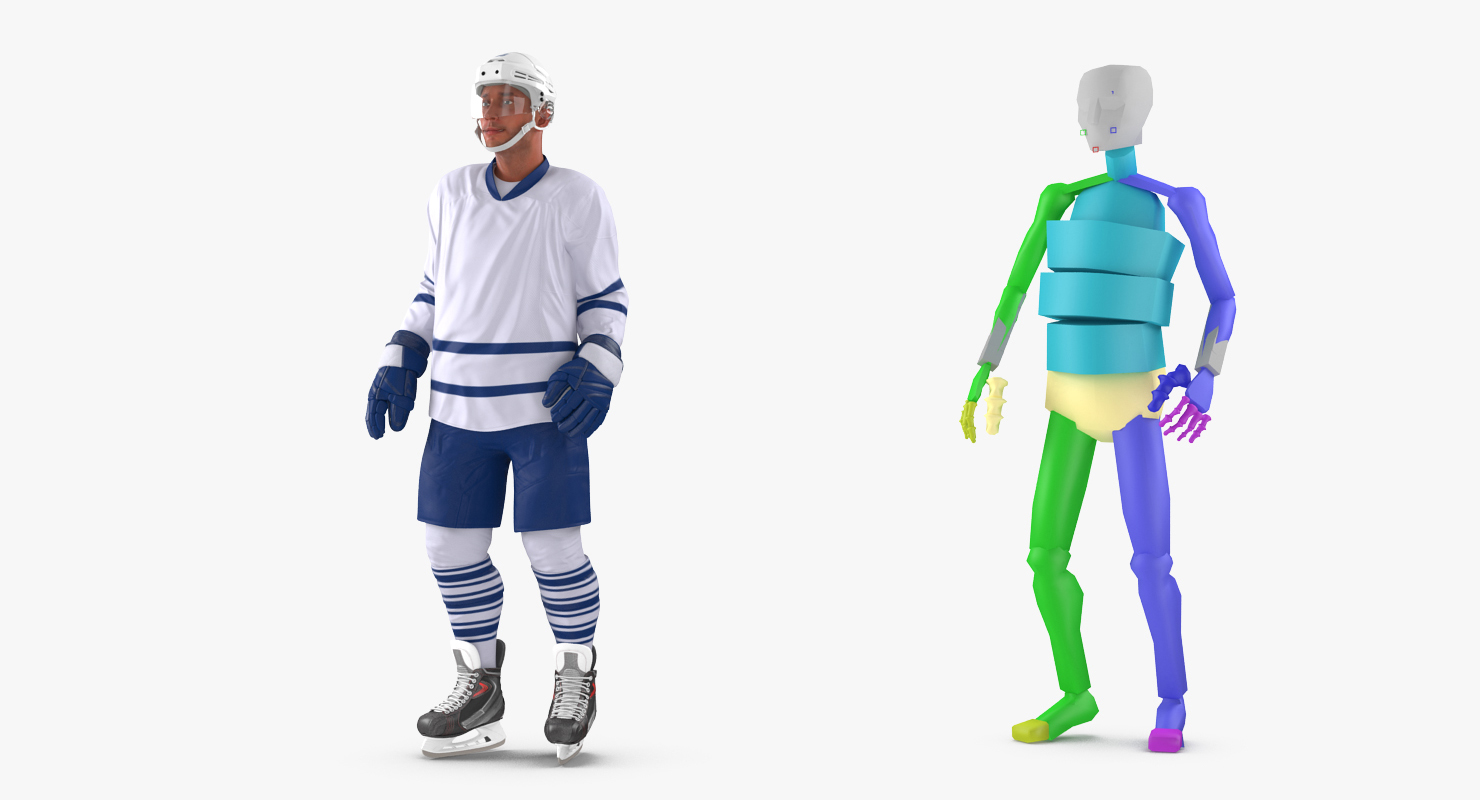 3D model Hockey Player Generic 4 Rigged