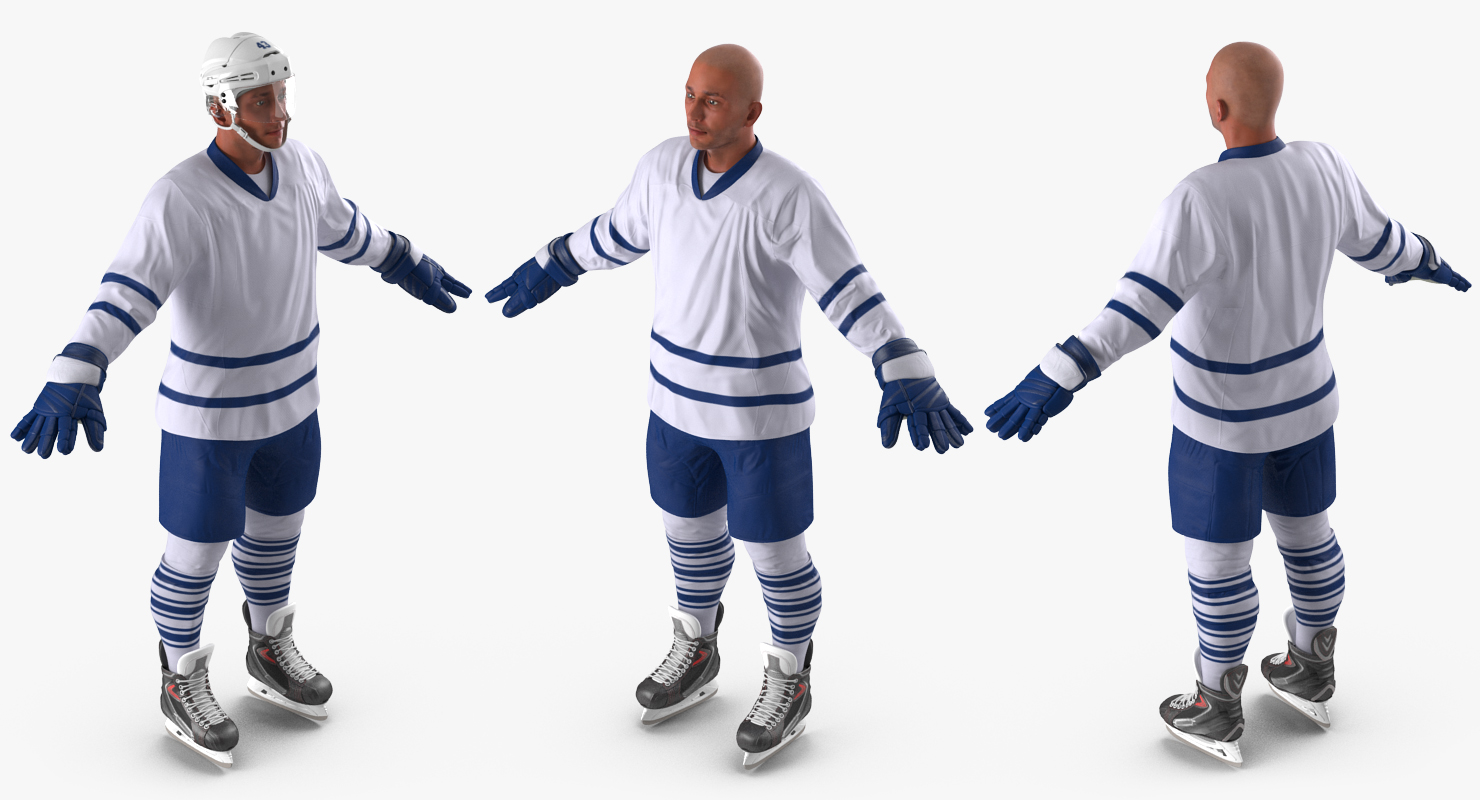 3D model Hockey Player Generic 4 Rigged