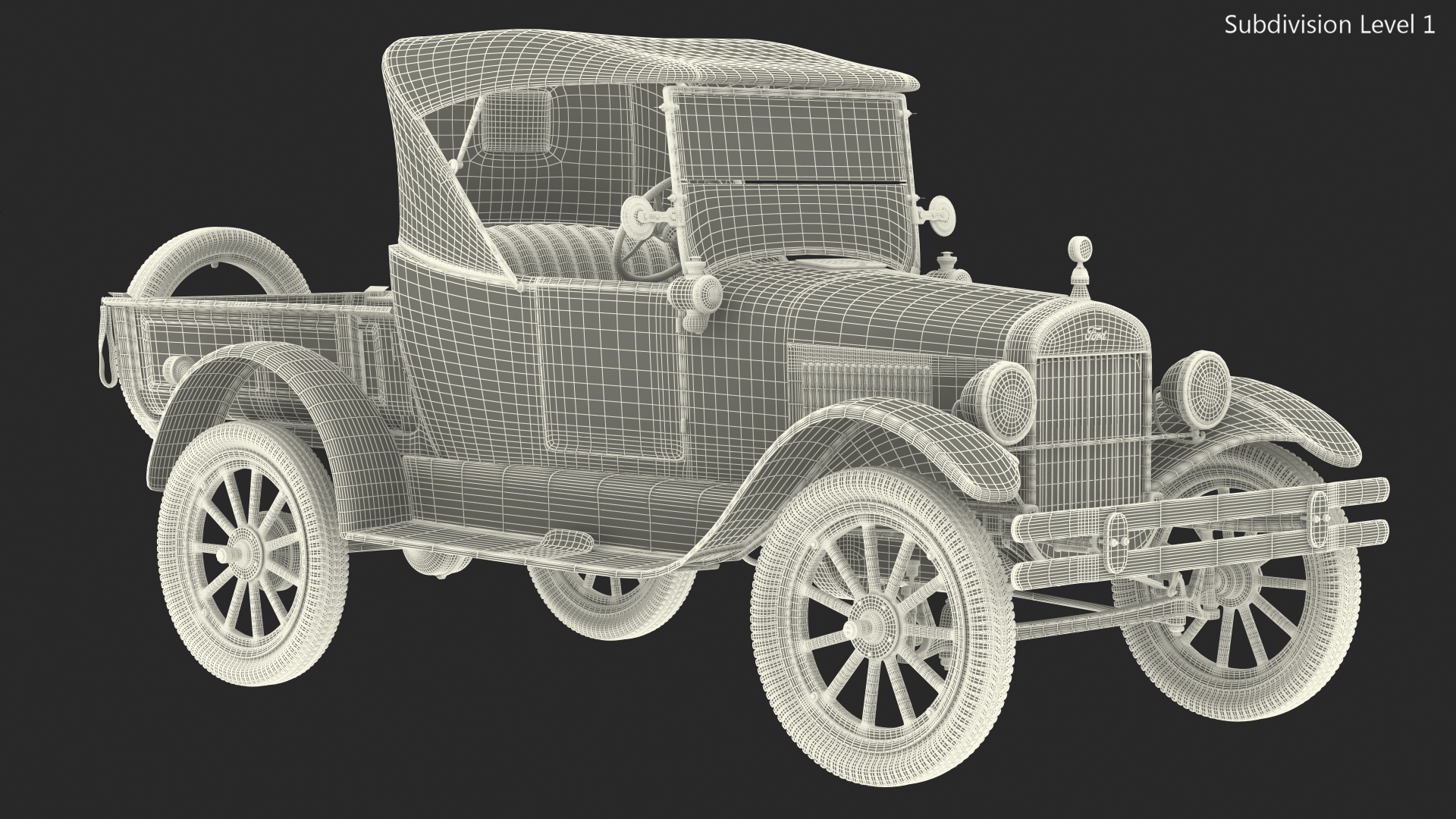 3D Ford Model T Roadster Pickup 1926 model