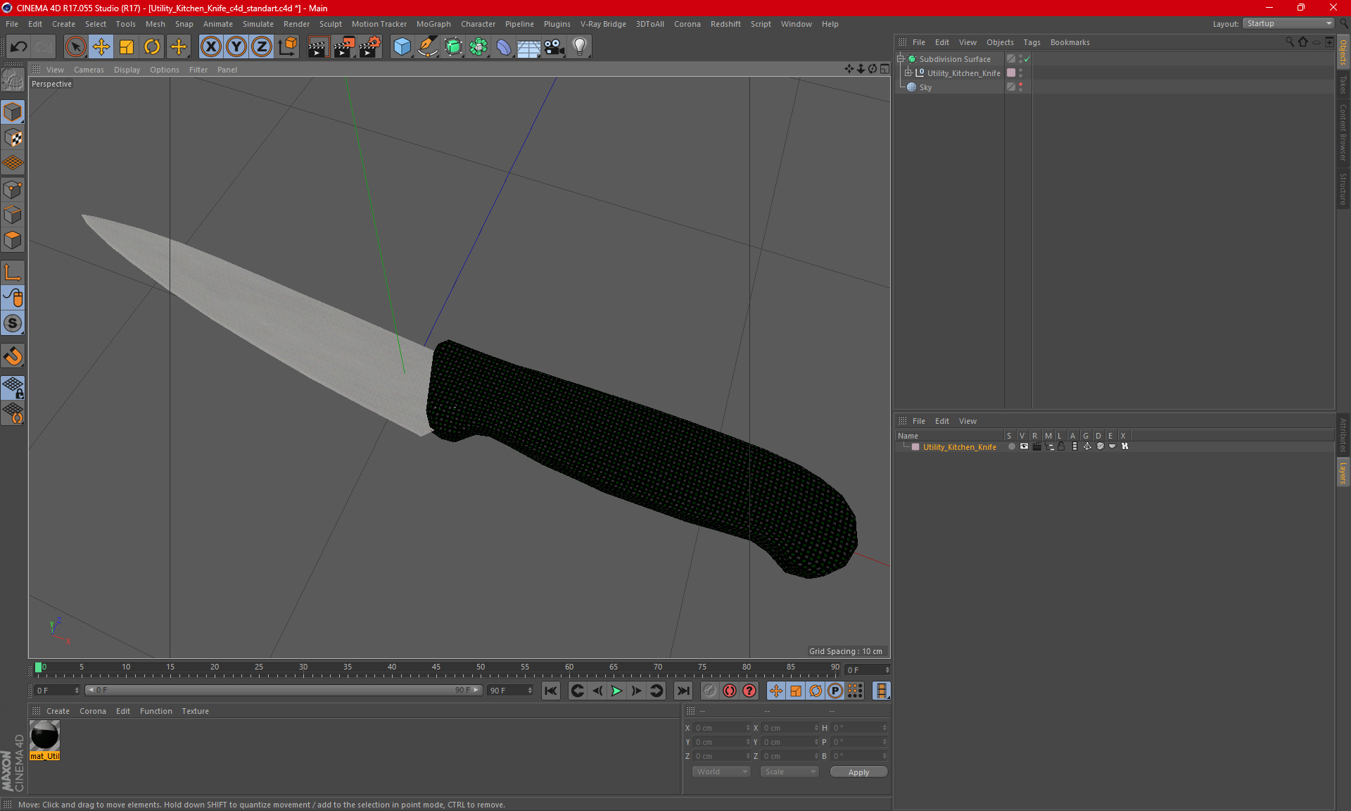 3D Utility Kitchen Knife