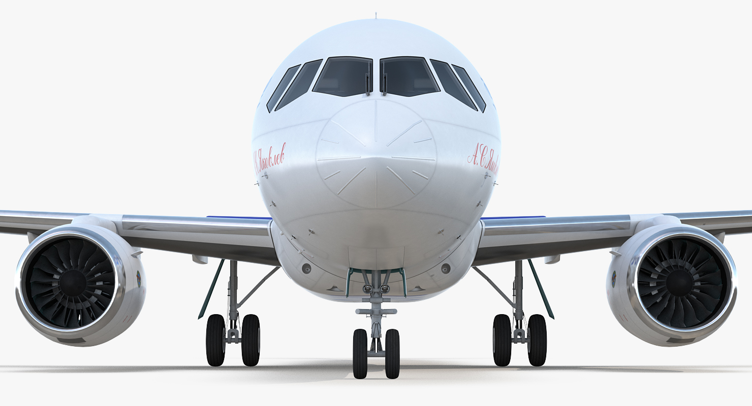 3D Twinjet Airliner MC 21 200 Rigged model