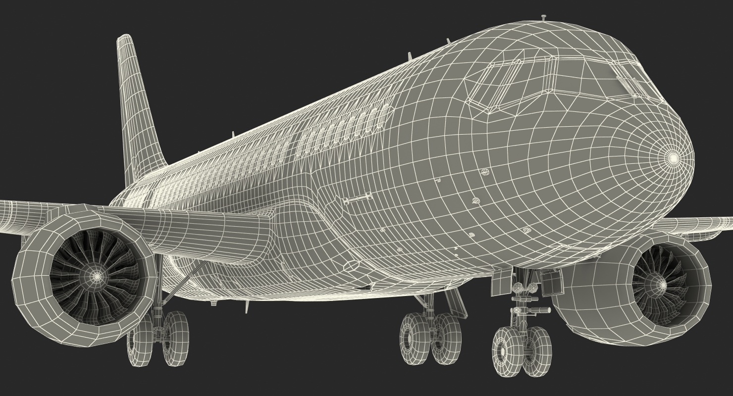 3D Twinjet Airliner MC 21 200 Rigged model