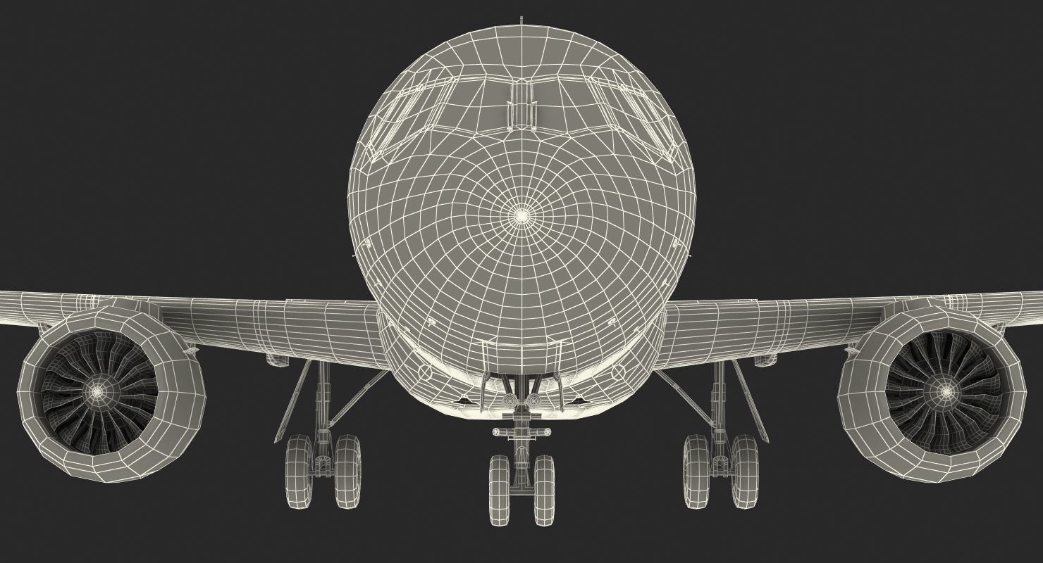 3D Twinjet Airliner MC 21 200 Rigged model