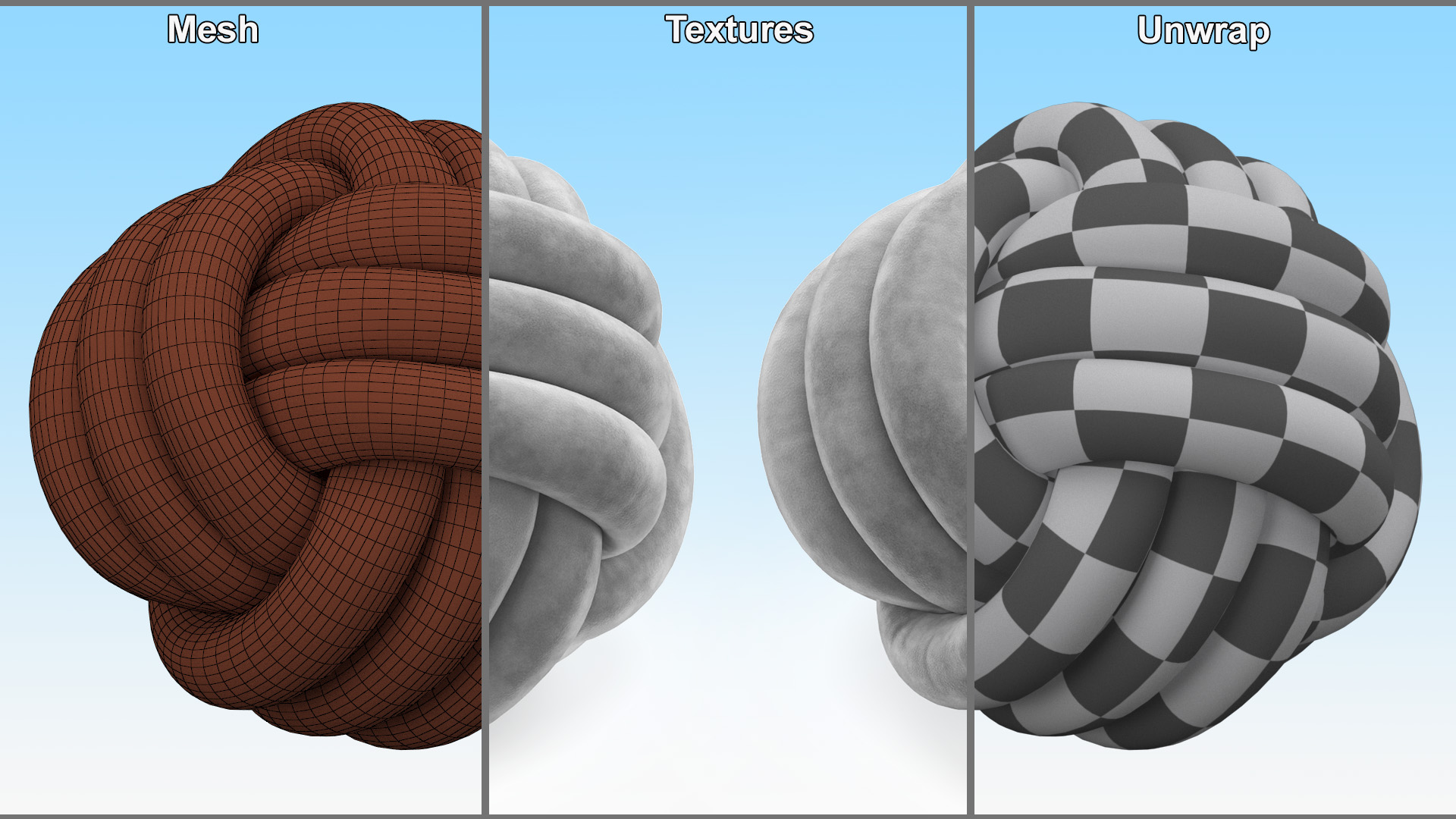 Knot Cushion Velvet 3D model