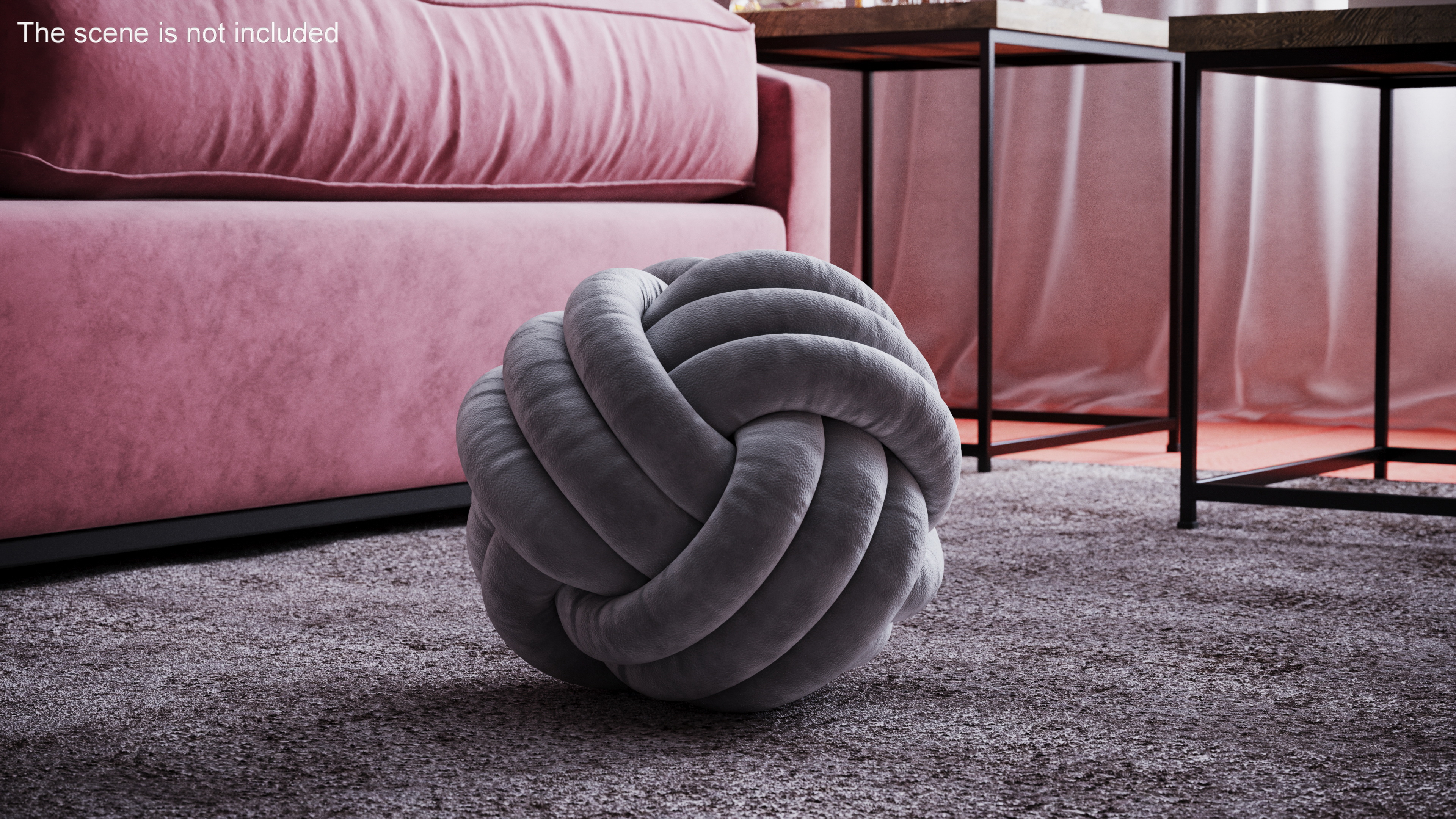 Knot Cushion Velvet 3D model