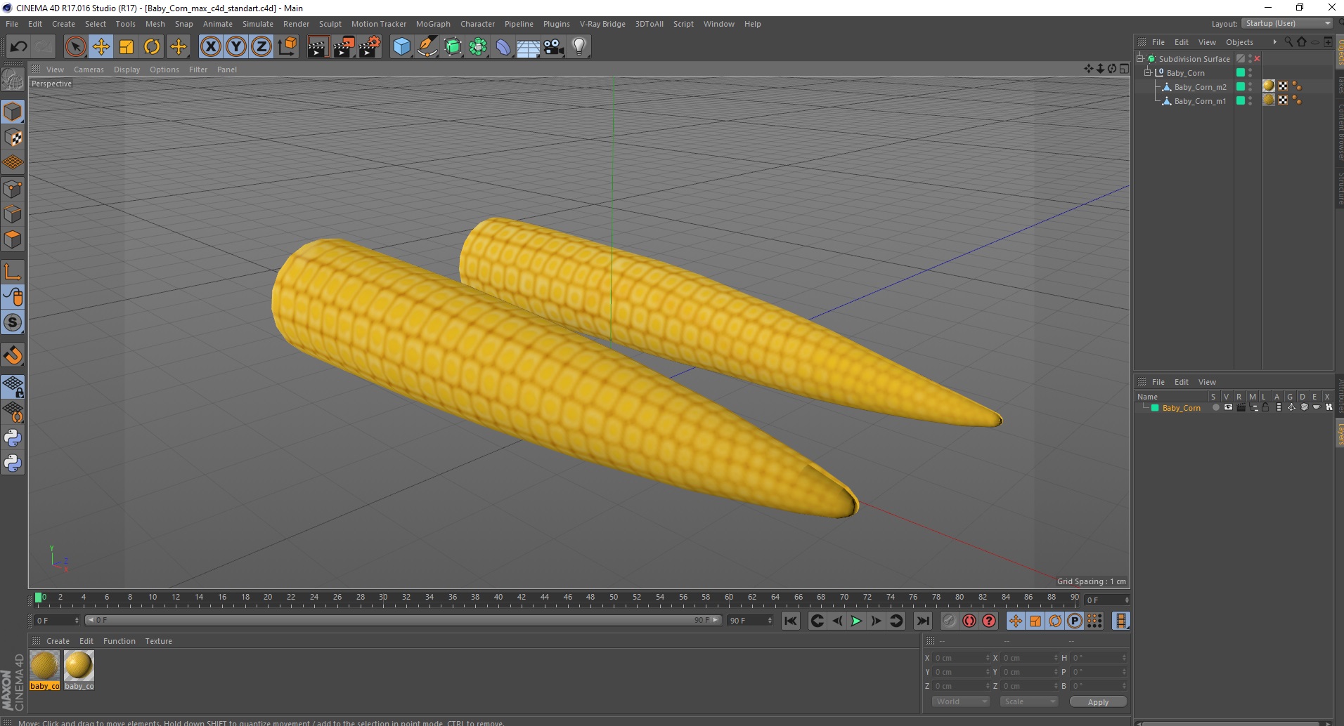 Baby Corn 3D model