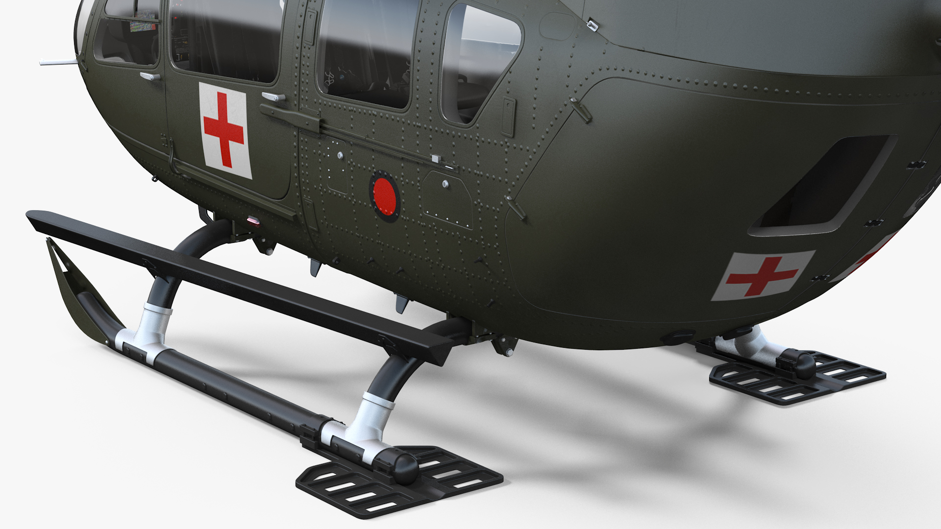 Eurocopter H-72 Lakota Rigged 3D model