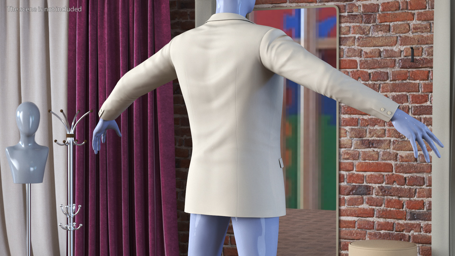 3D Mens Formal Jacket model