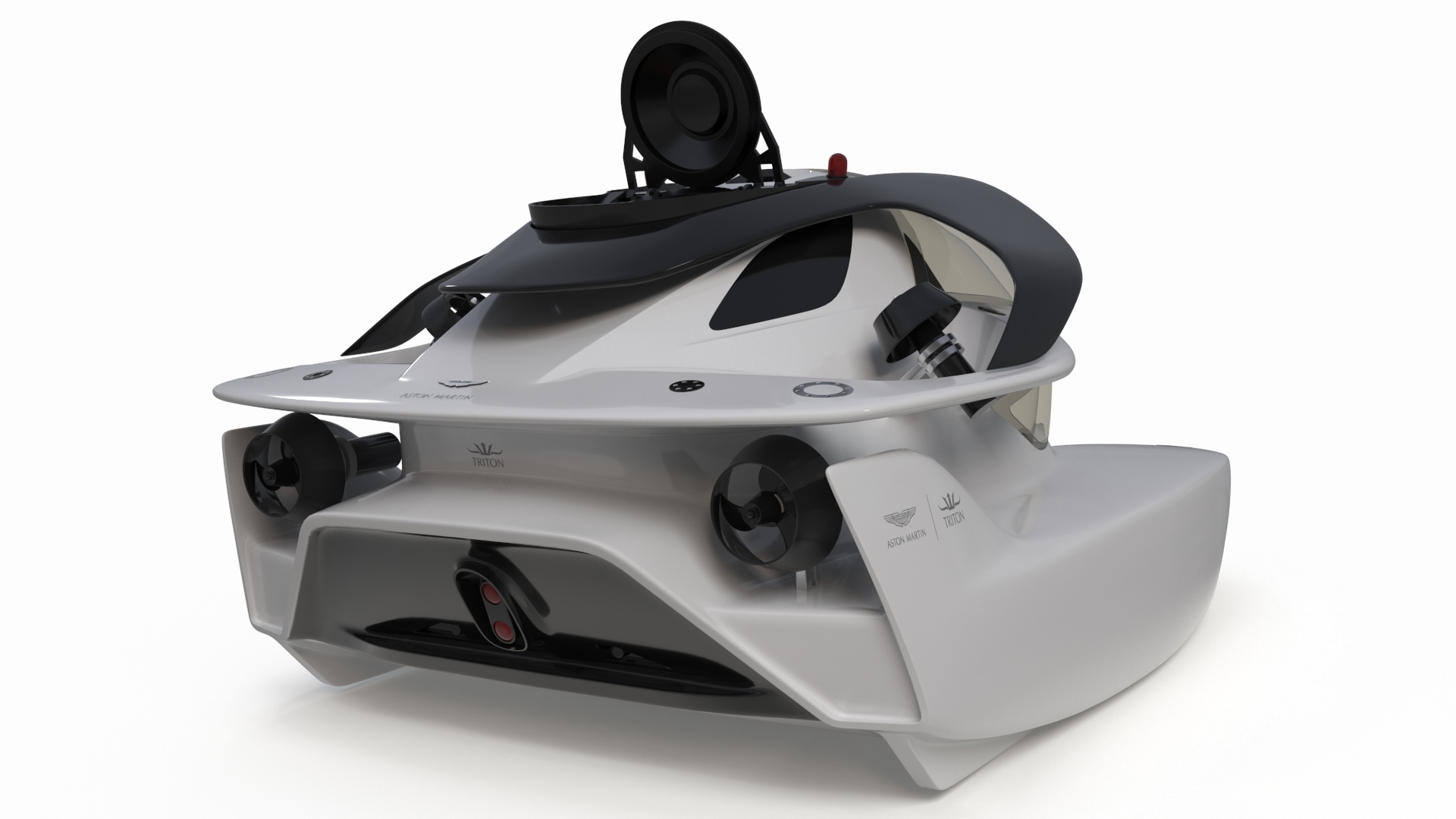 Aston Martin Luxurious Personal Submarine Rigged White 3D model