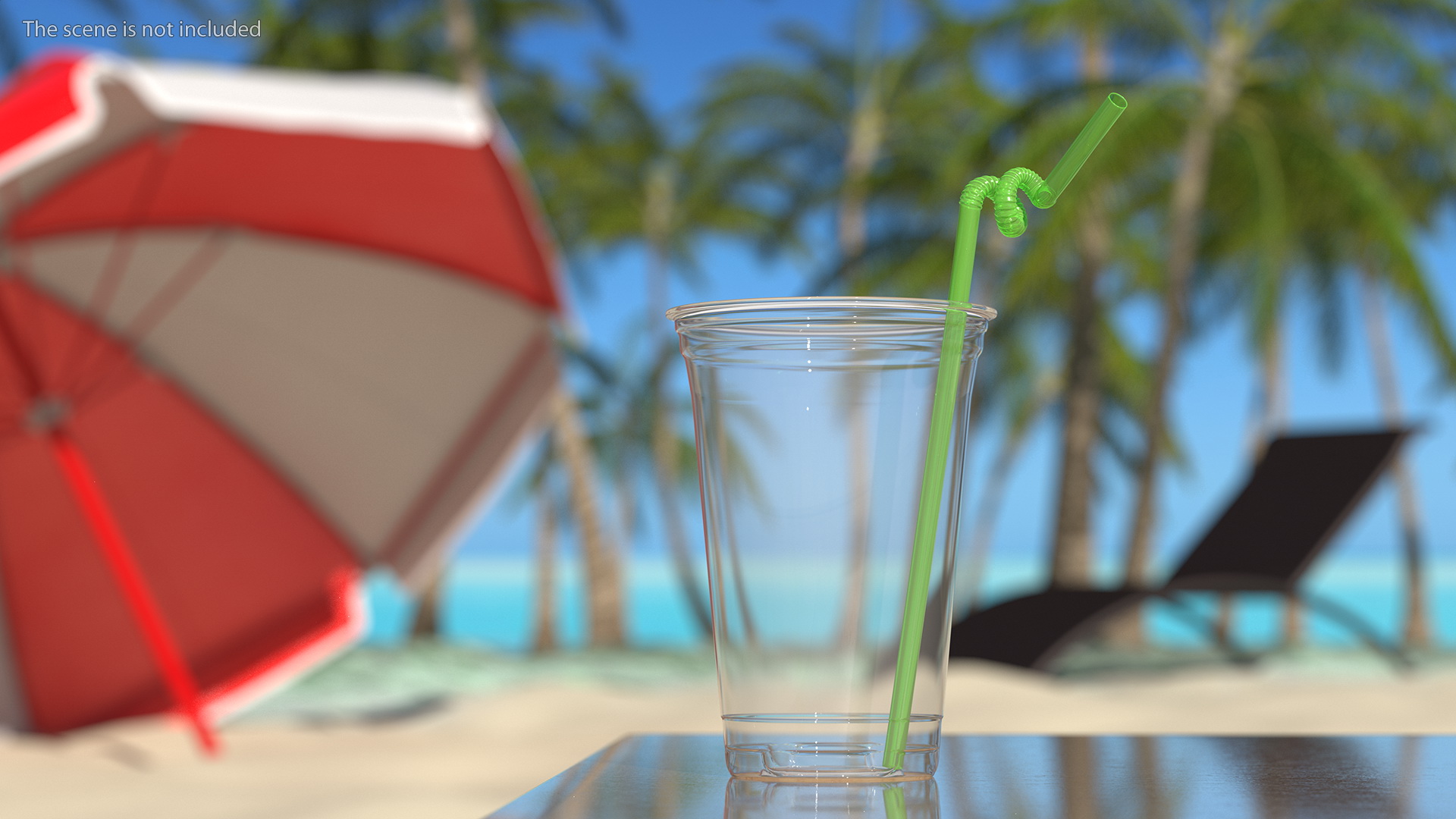 Spiral Plastic Drinking Straw 3D model