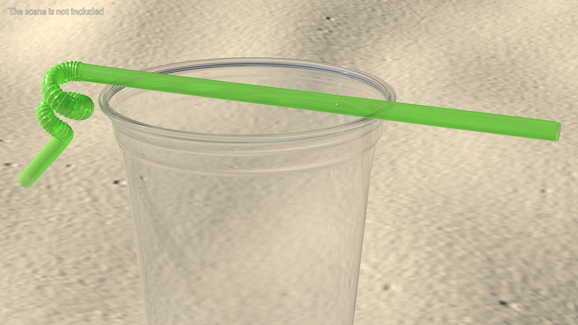 Spiral Plastic Drinking Straw 3D model