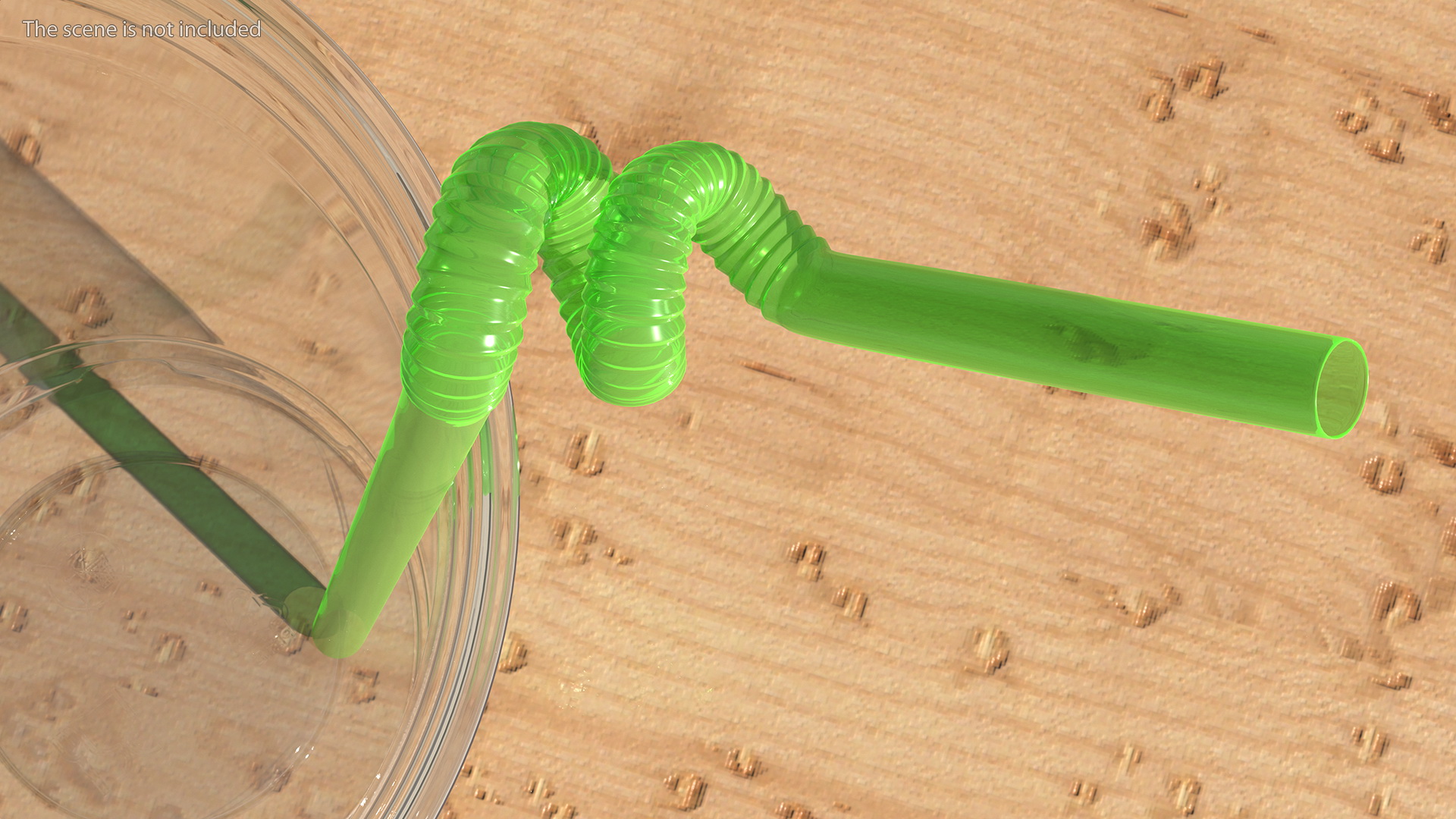 Spiral Plastic Drinking Straw 3D model