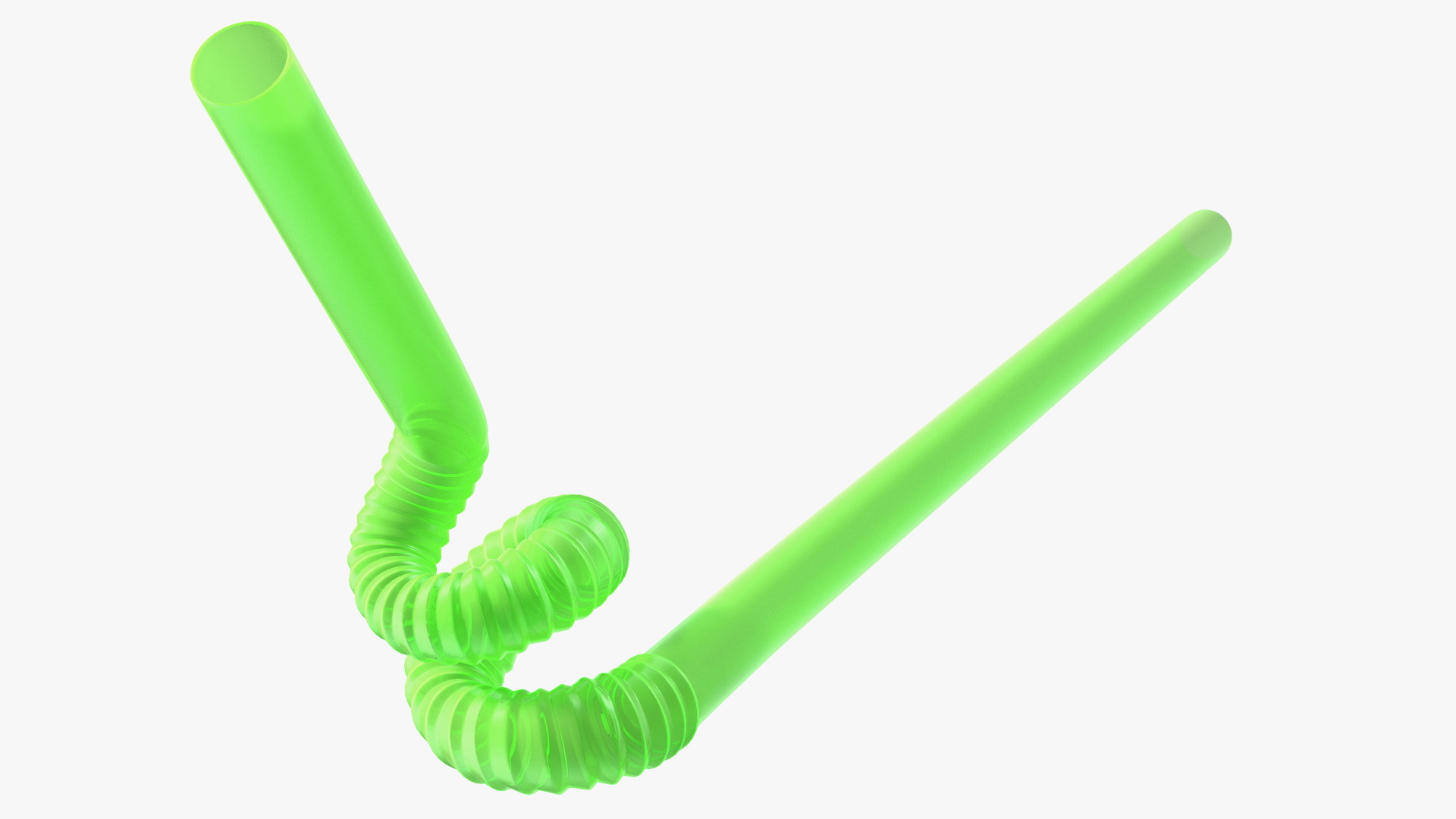 Spiral Plastic Drinking Straw 3D model