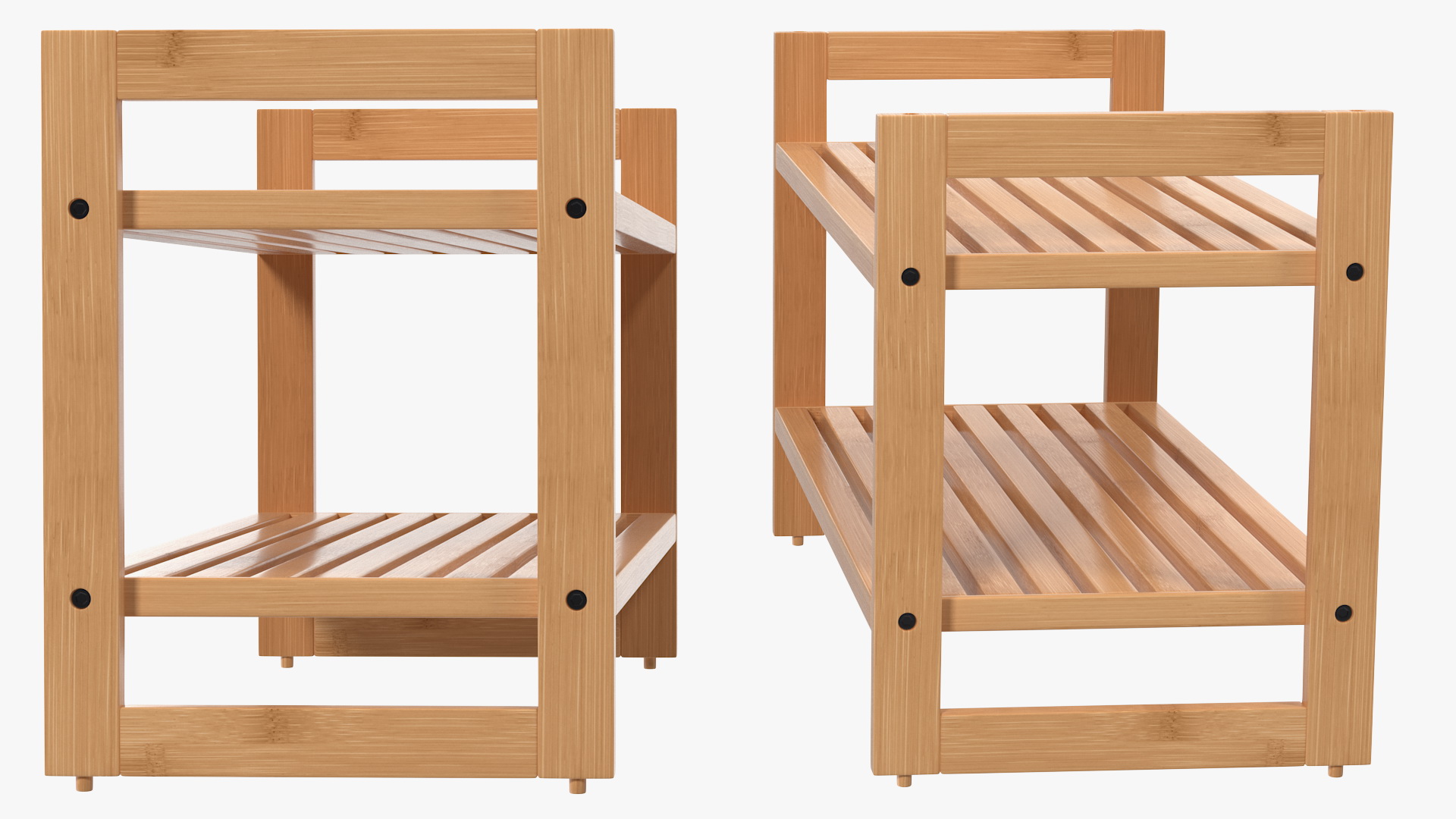 3D Wooden Stackable Shoe Rack