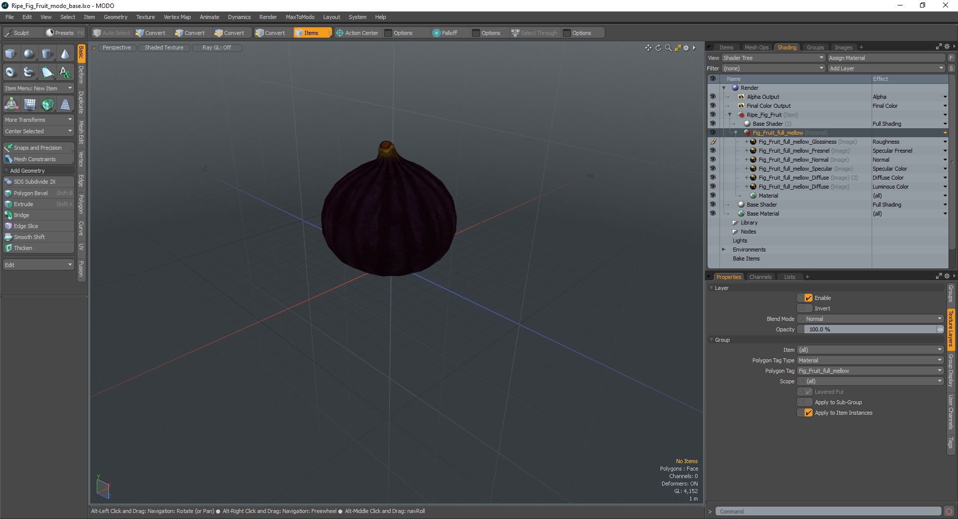 Ripe Fig Fruit 3D model