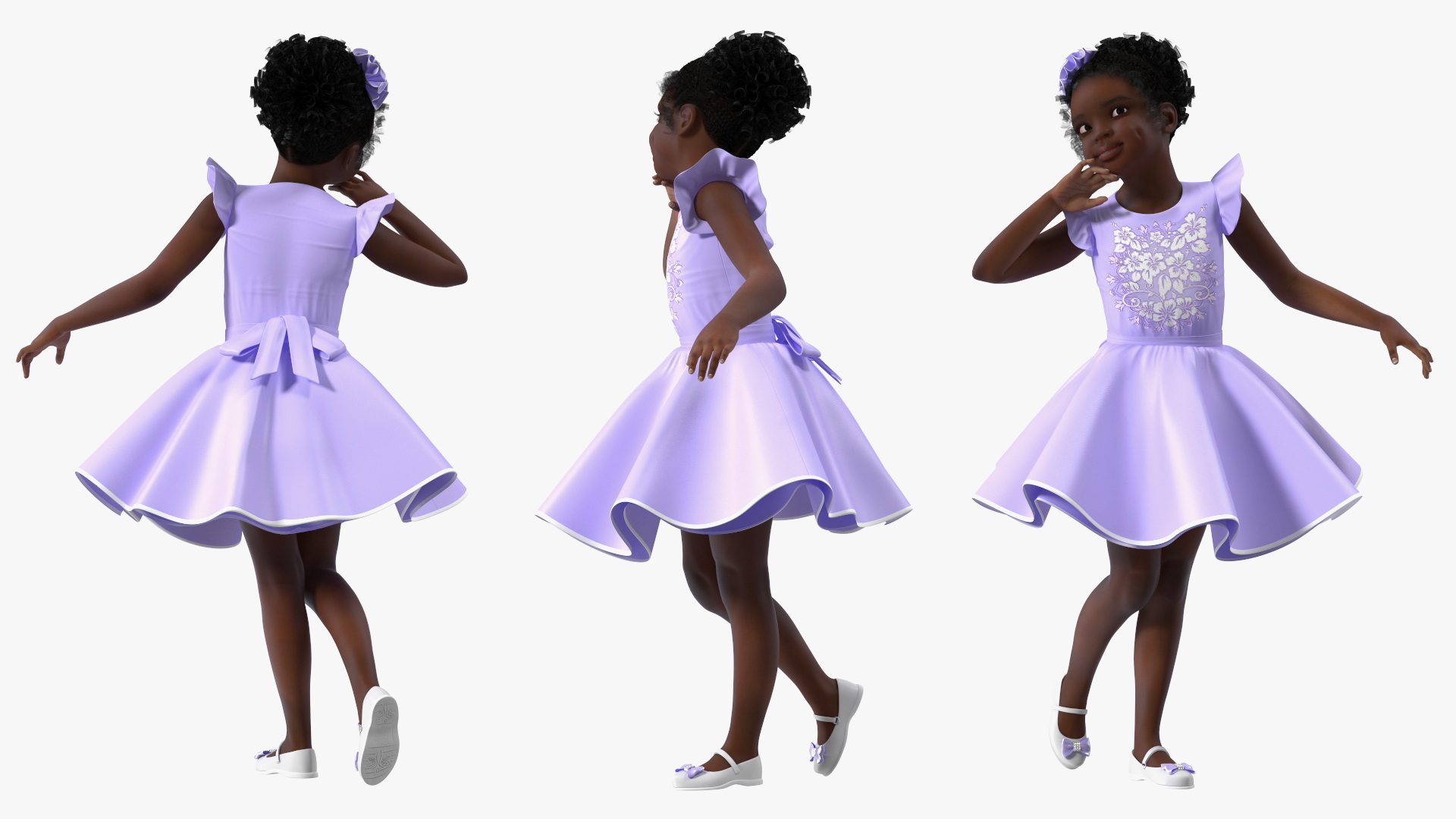 3D model Funny Child Girl in Dress