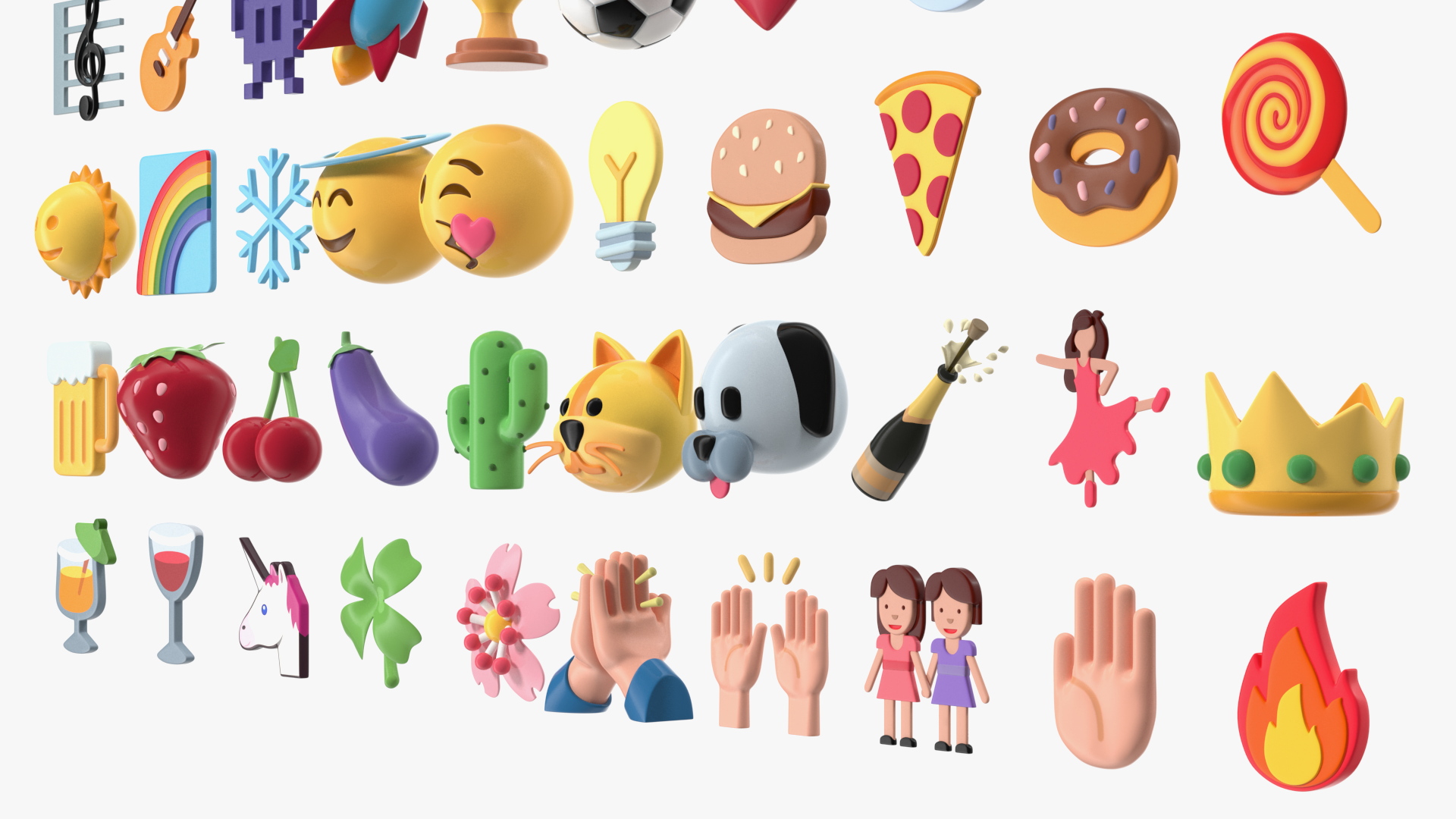 3D model Emojis Set