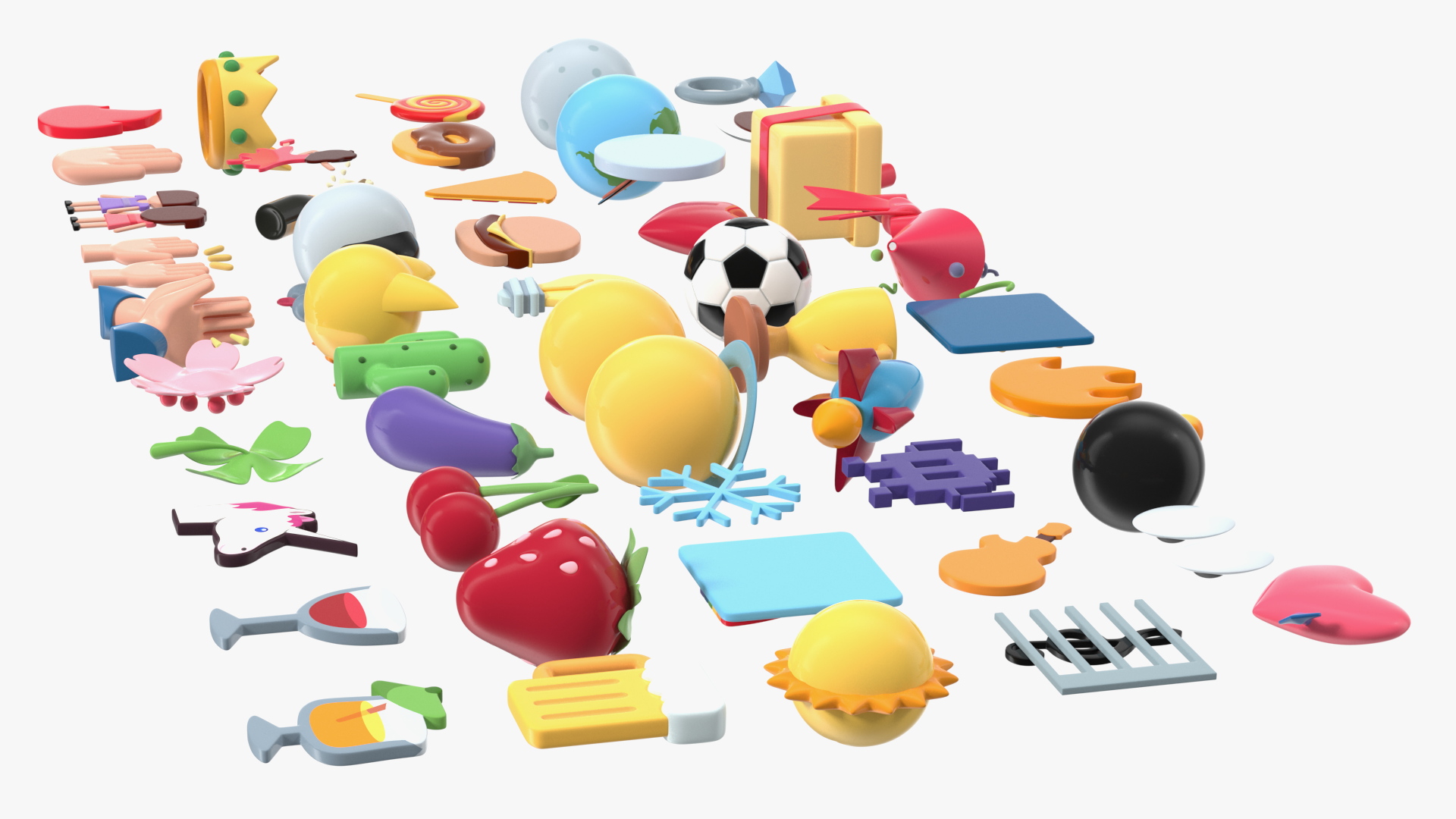 3D model Emojis Set