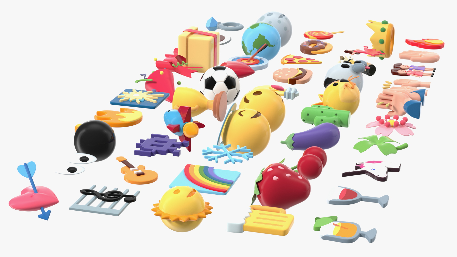 3D model Emojis Set