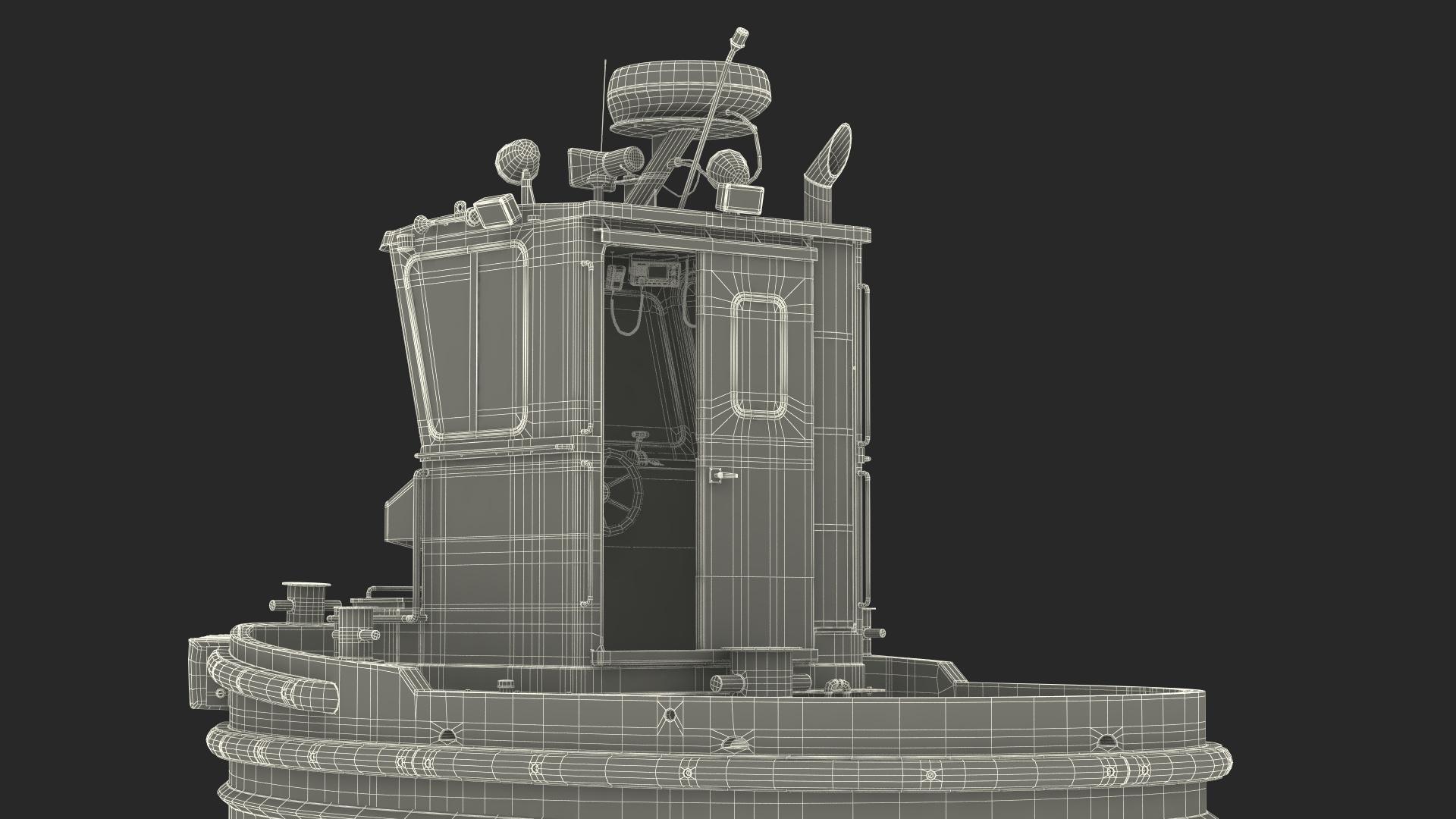 3D Small Tugboat Generic Rigged model