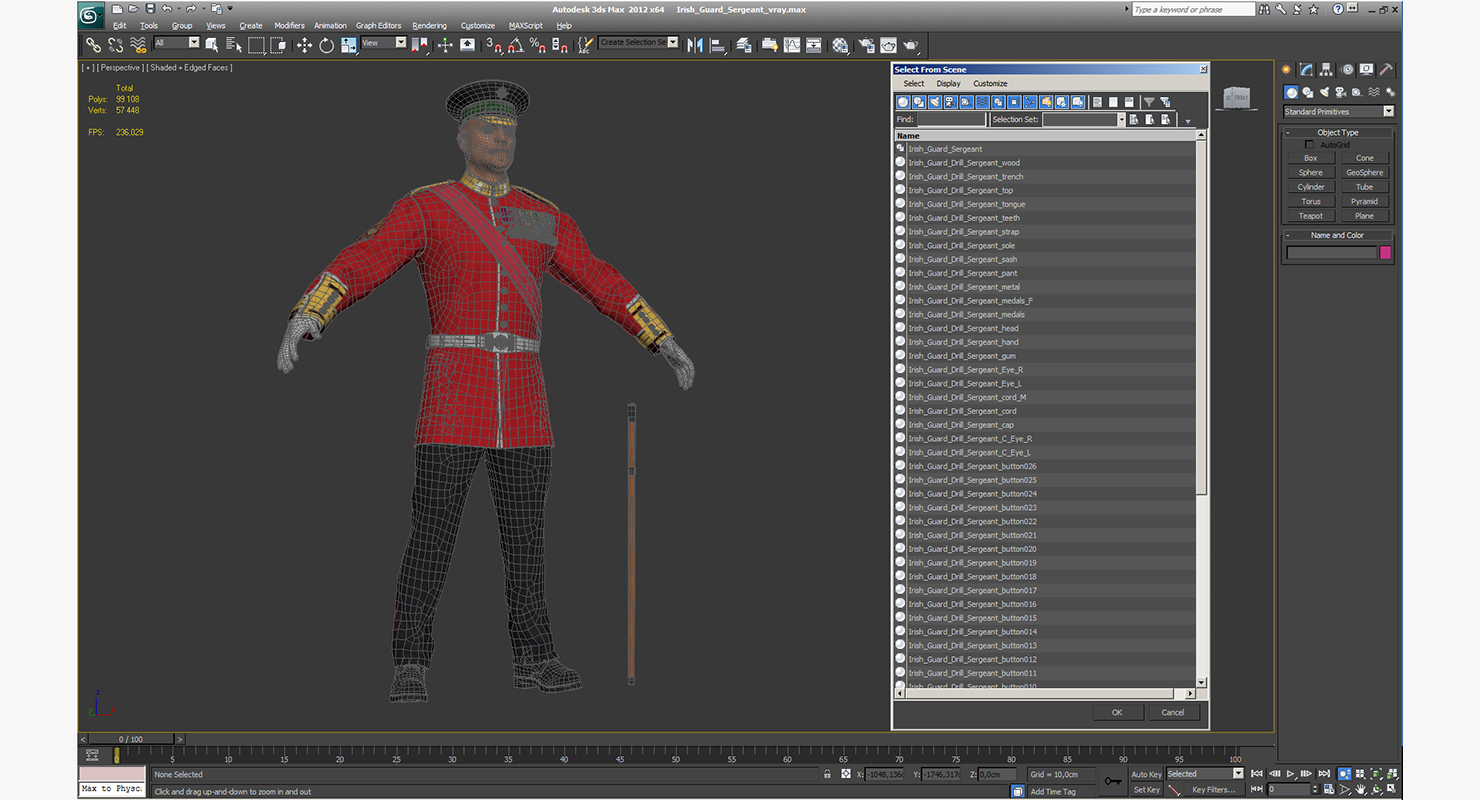 3D model Irish Guard Sergeant