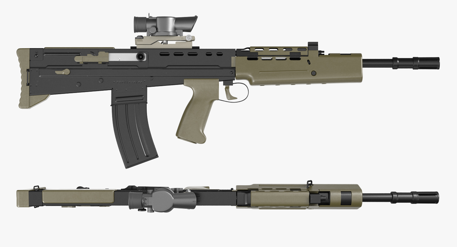 3D Rifle L85A2 Scope Cover model