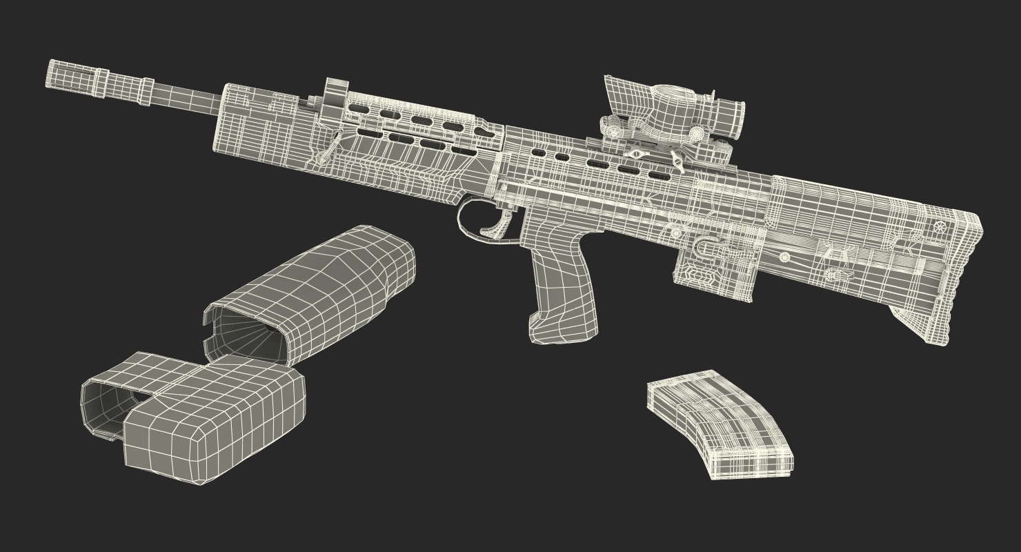 3D Rifle L85A2 Scope Cover model