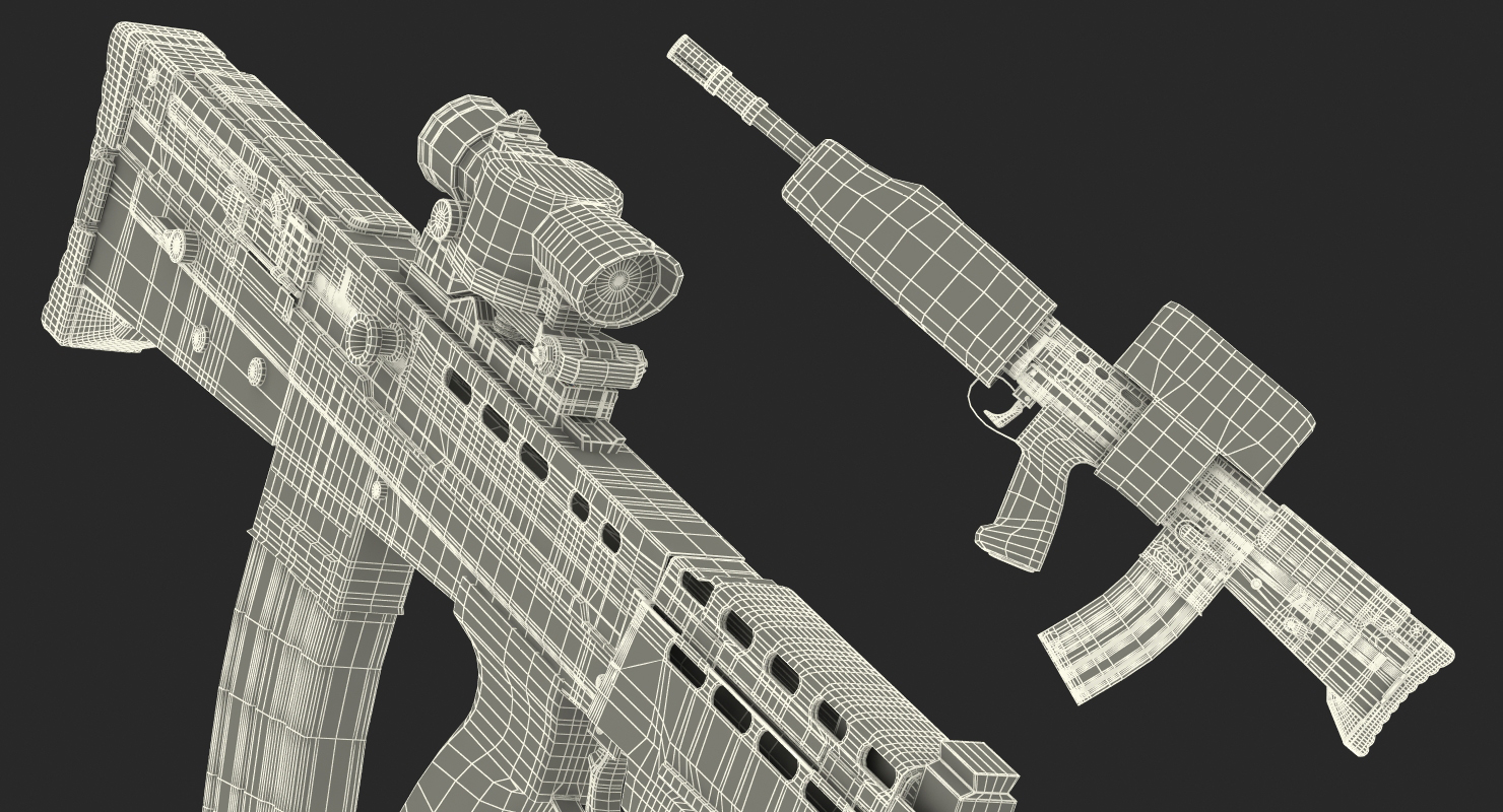 3D Rifle L85A2 Scope Cover model