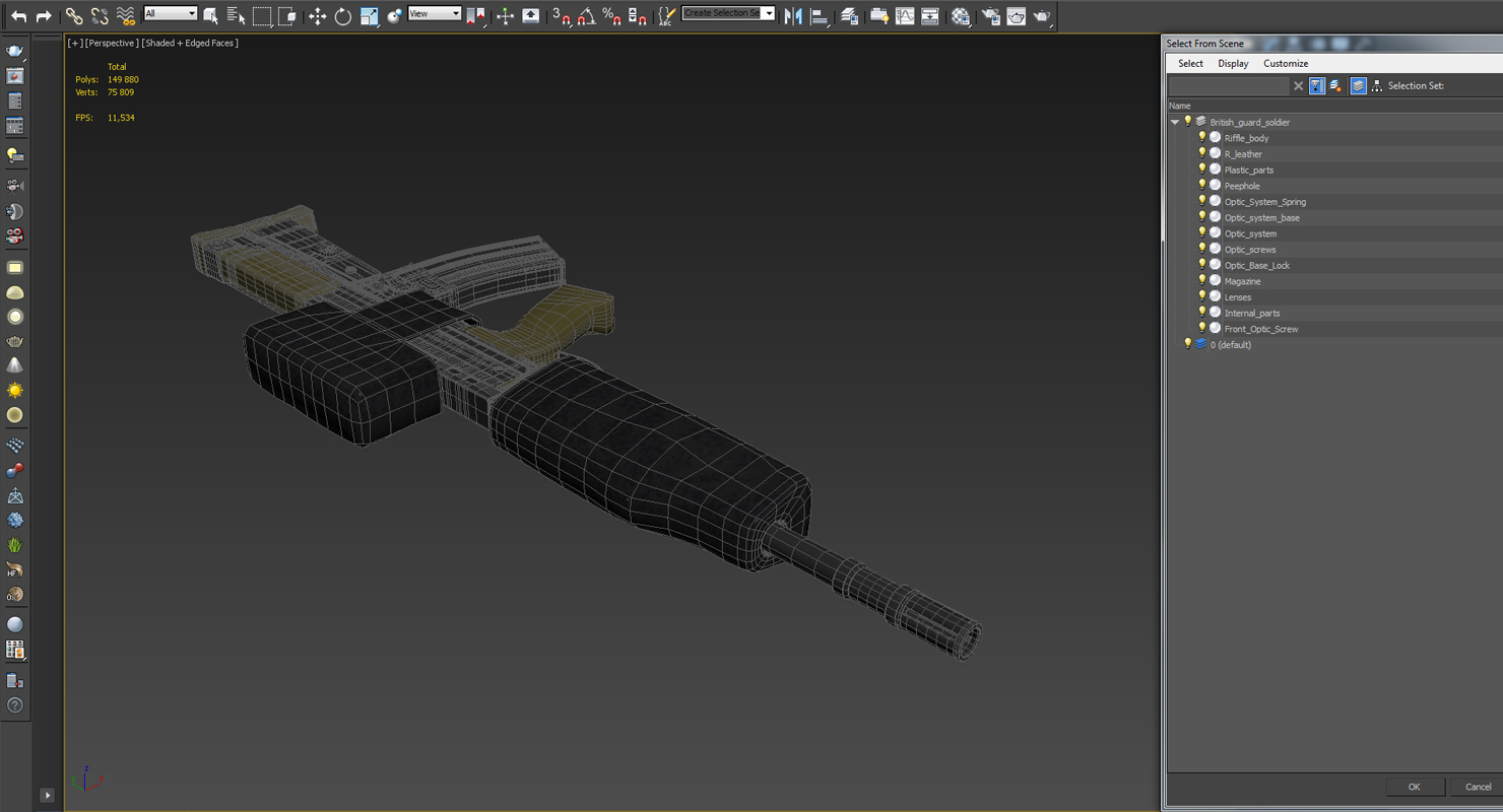 3D Rifle L85A2 Scope Cover model