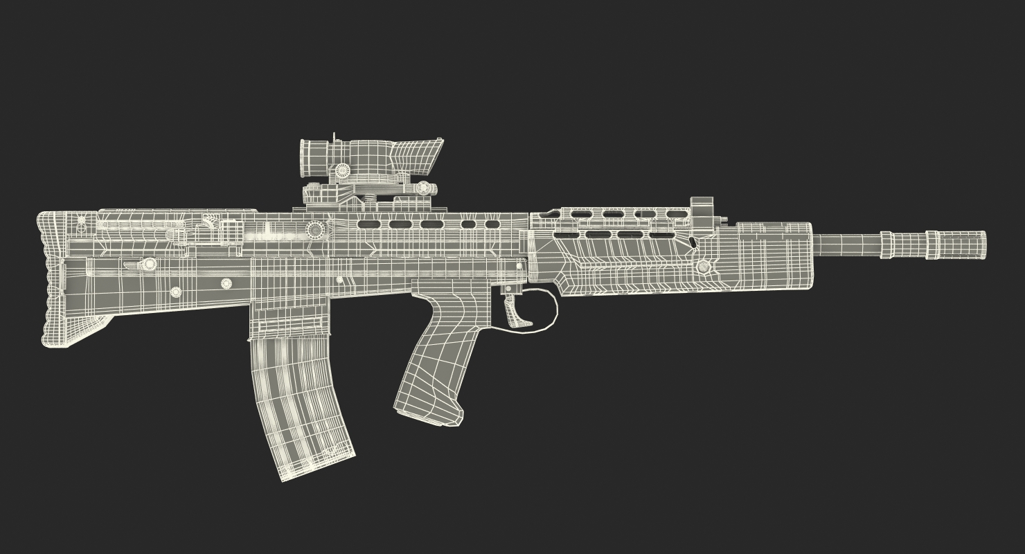 3D Rifle L85A2 Scope Cover model