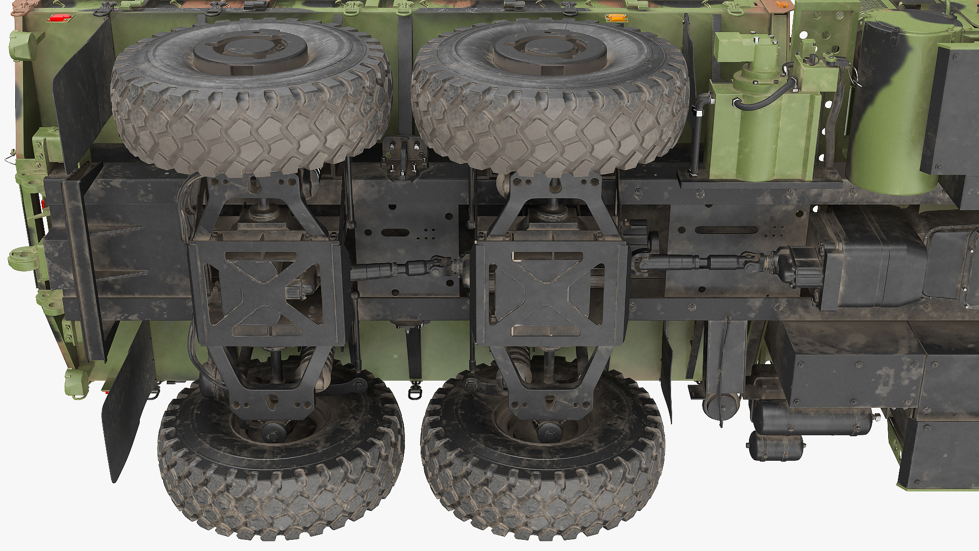 3D model Medium Tactical Vehicle 6x6 Dusty Rigged