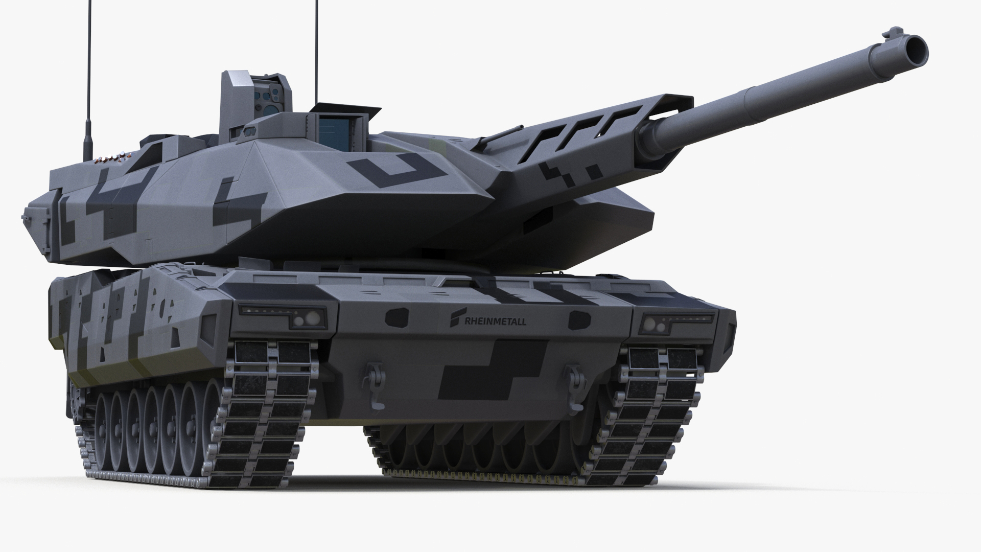 KF 51 Panther Main Battle Tank Rigged 3D