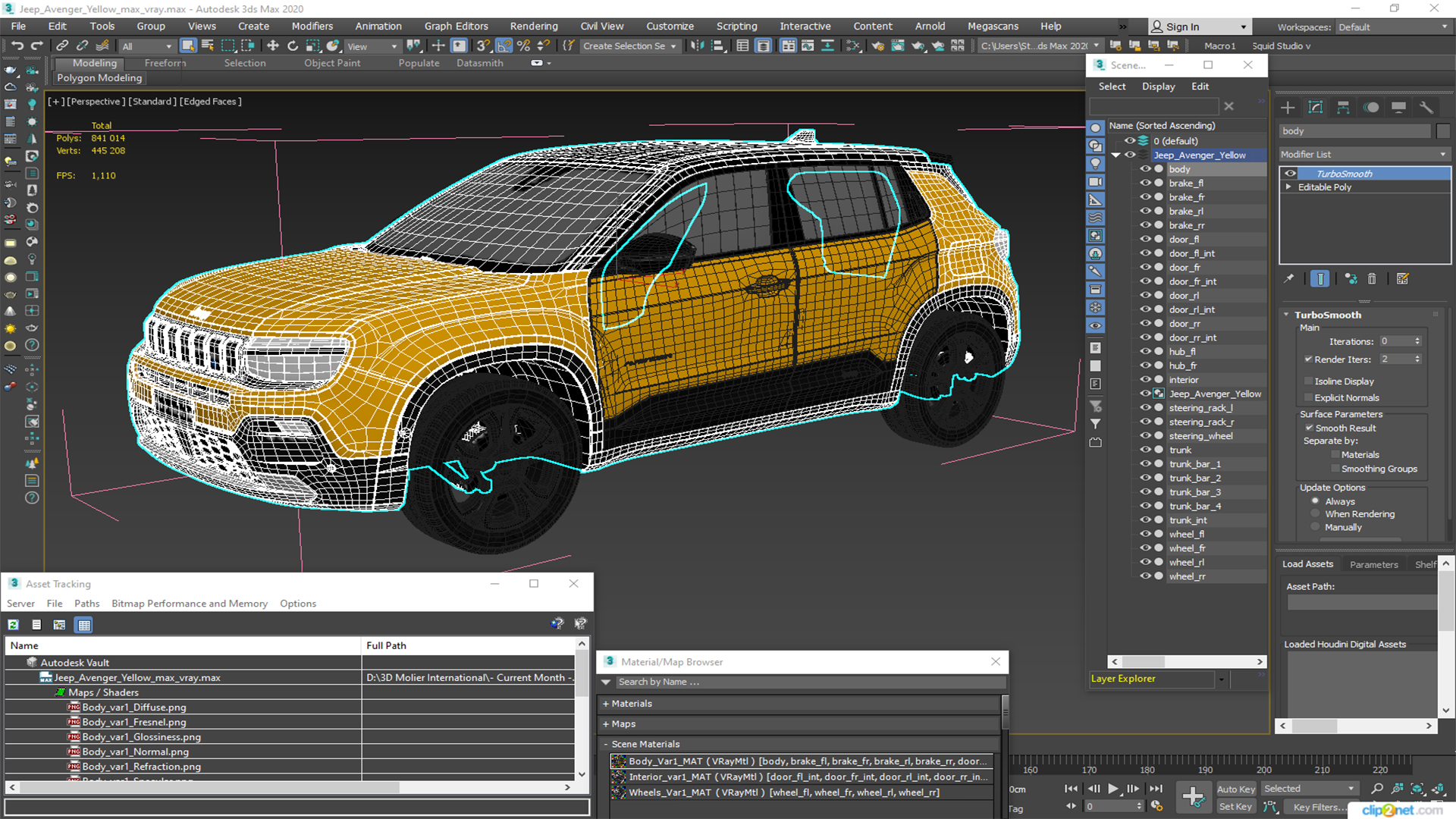 Jeep Avenger Yellow 3D model