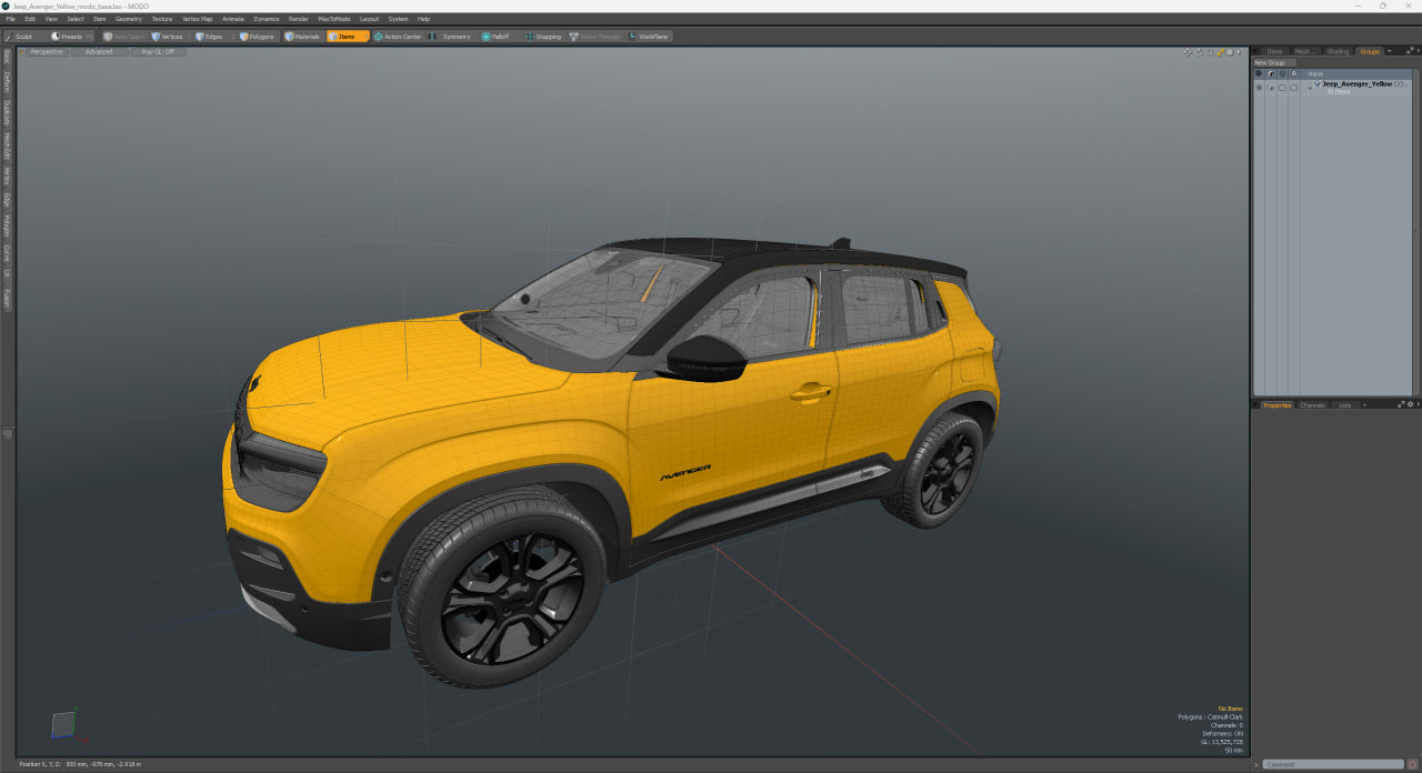 Jeep Avenger Yellow 3D model