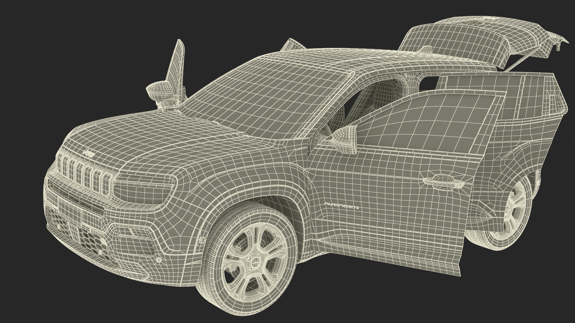 Jeep Avenger Yellow 3D model