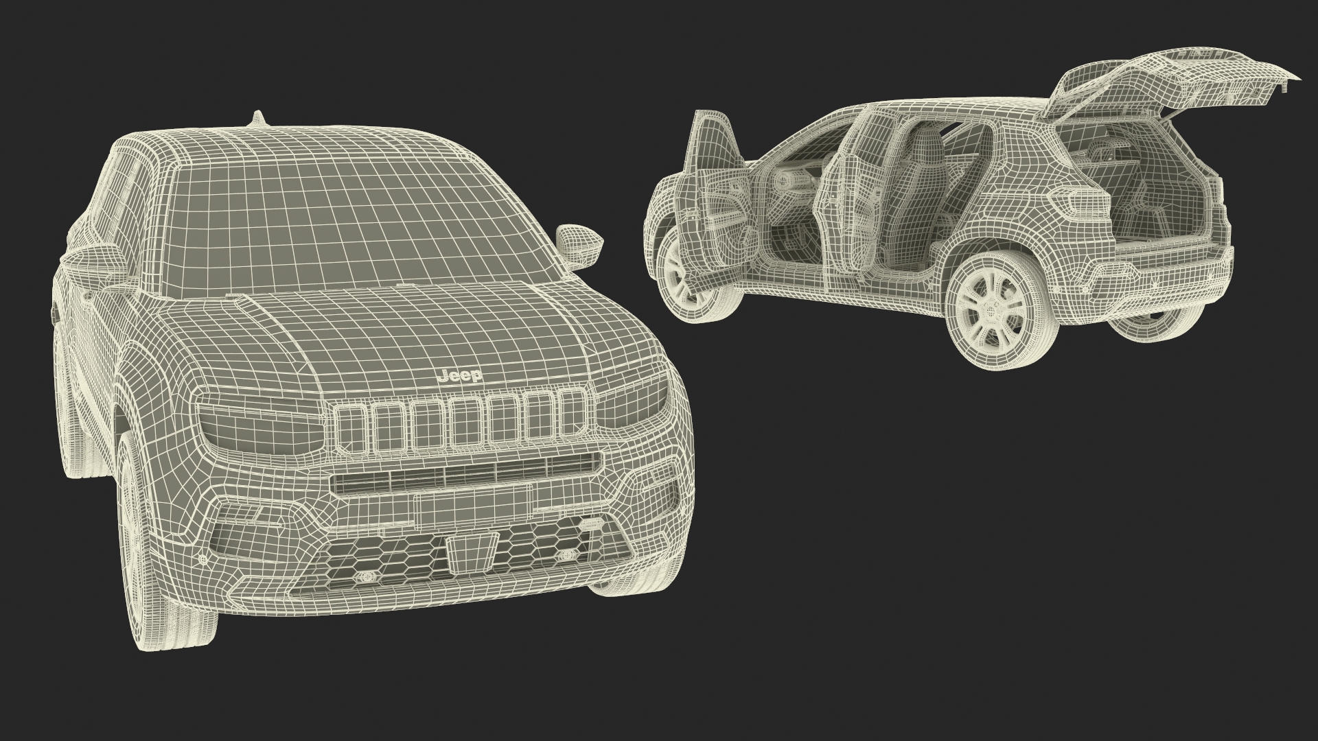 Jeep Avenger Yellow 3D model