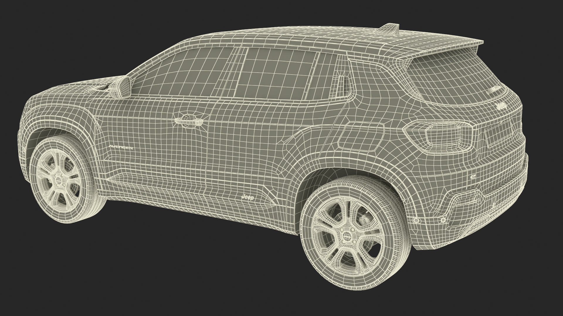 Jeep Avenger Yellow 3D model