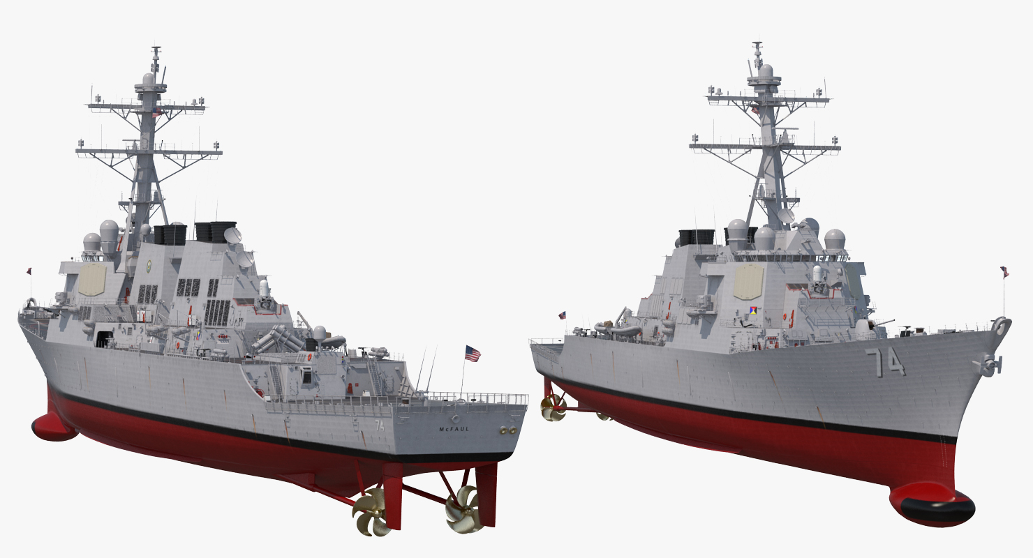 Arleigh Burke Destroyer McFaul DDG 74 3D