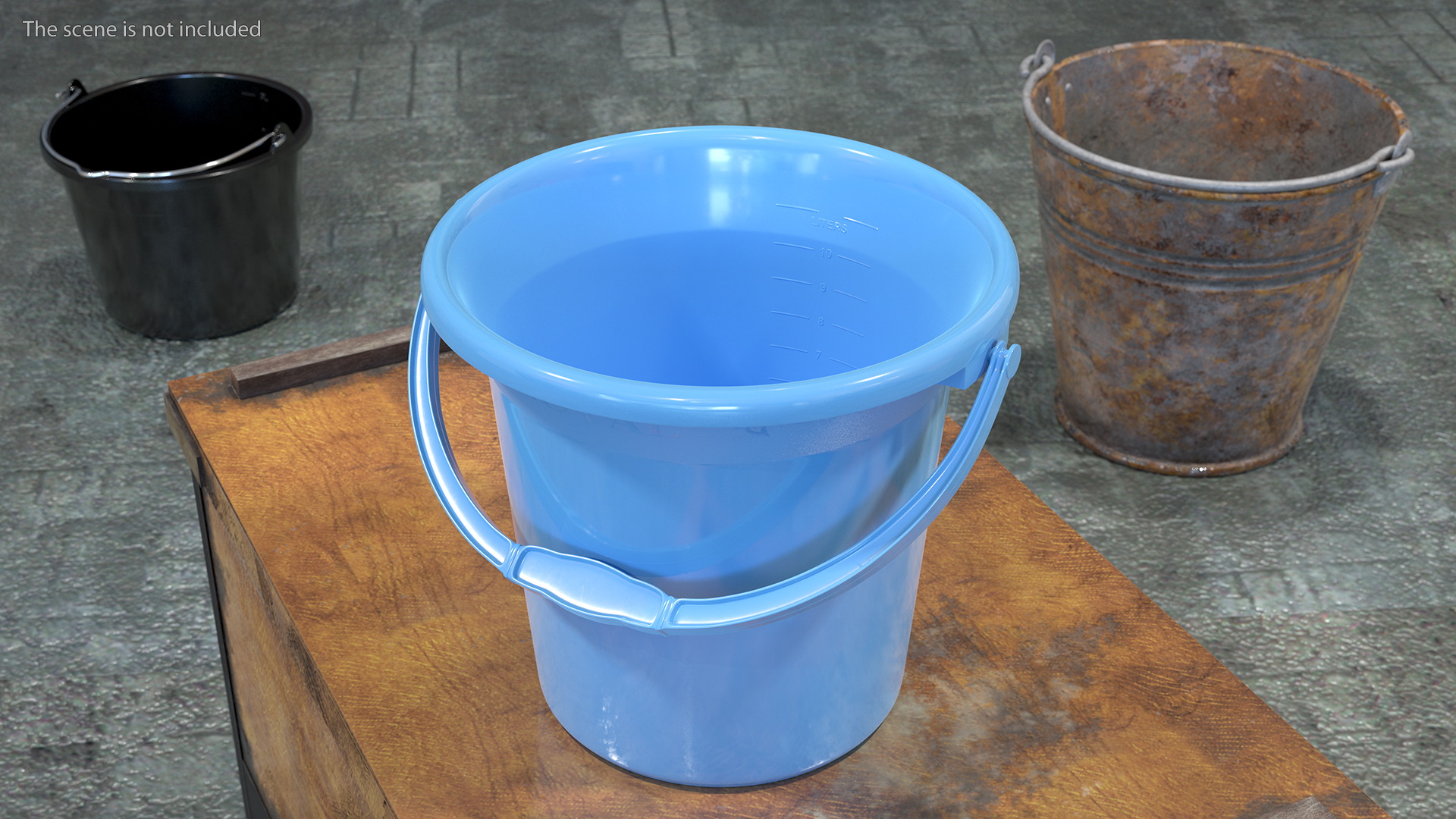 3D model Unbreakable Plastic Bathroom Bucket