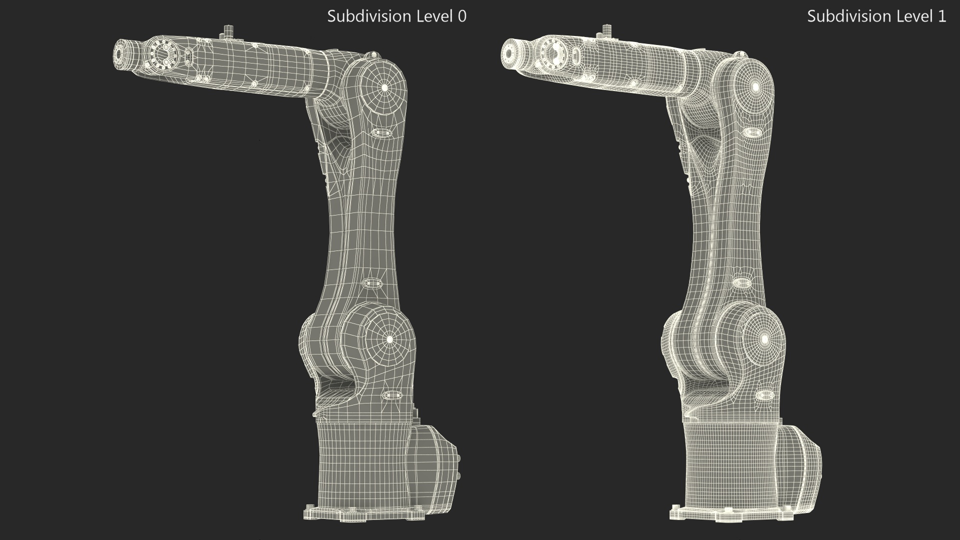 3D Robot Arm Kuka R1100 White Rigged model