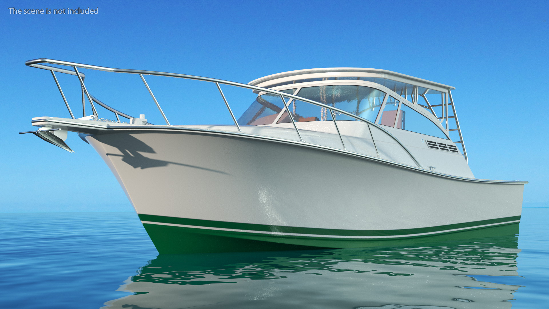 Speedboat Green New 3D model