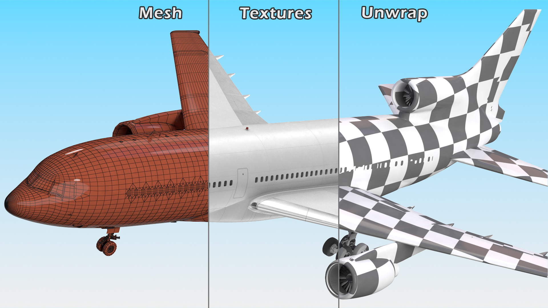 3D Lockheed L-1011 TriStar model